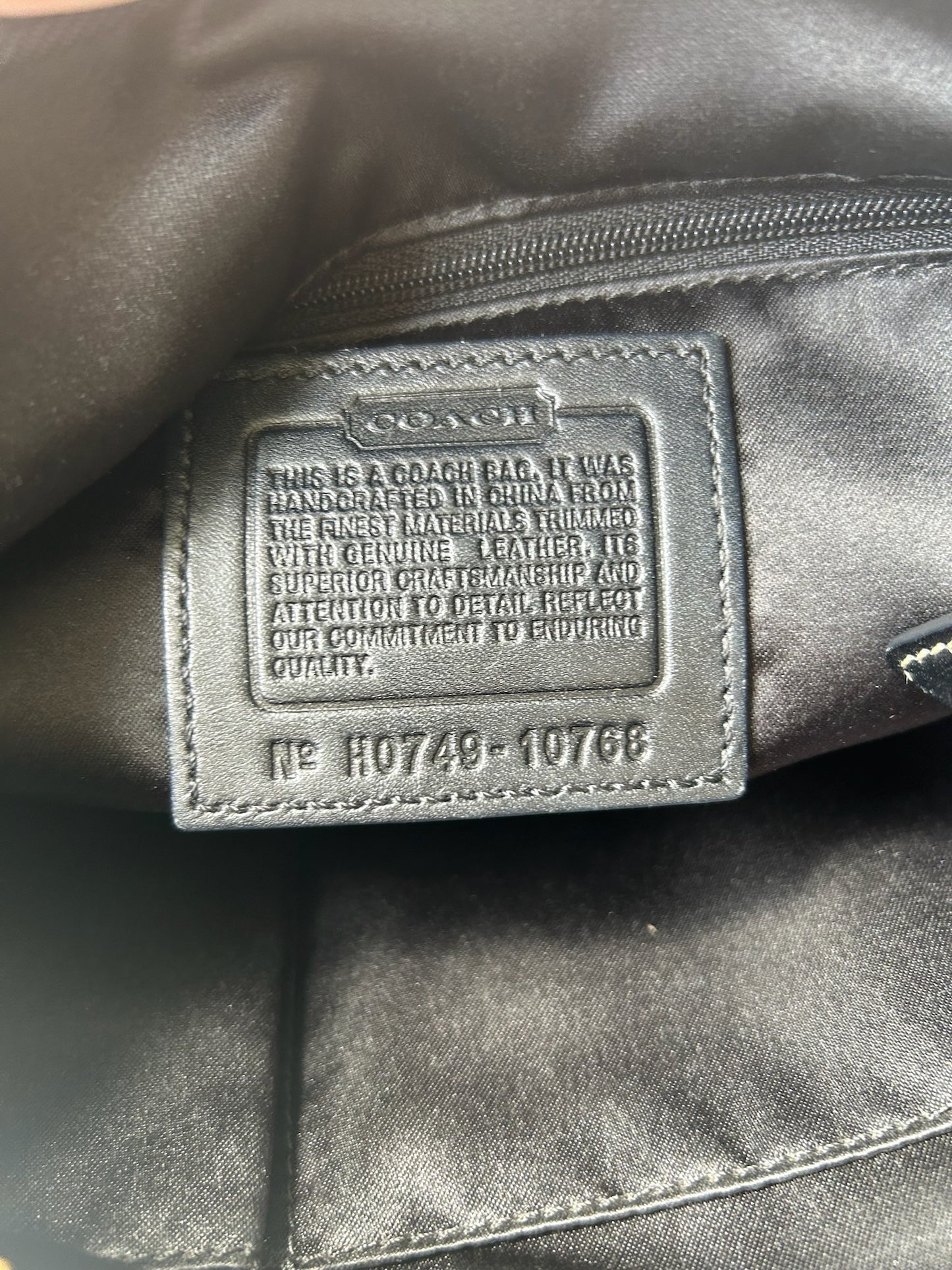 Vintage Coach 10768 ergo black bag