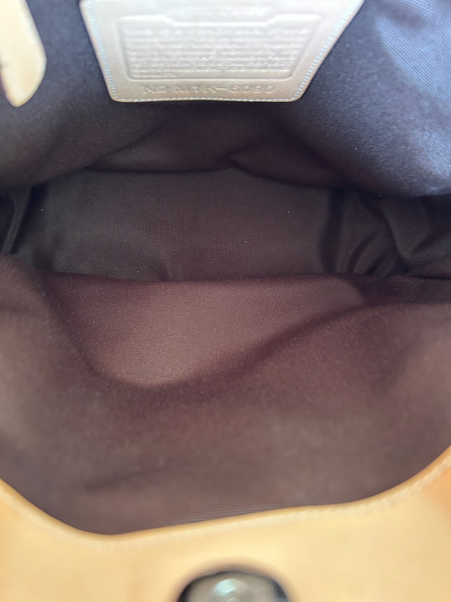 Coach peach and tan CC Signature Tote (style 6090)