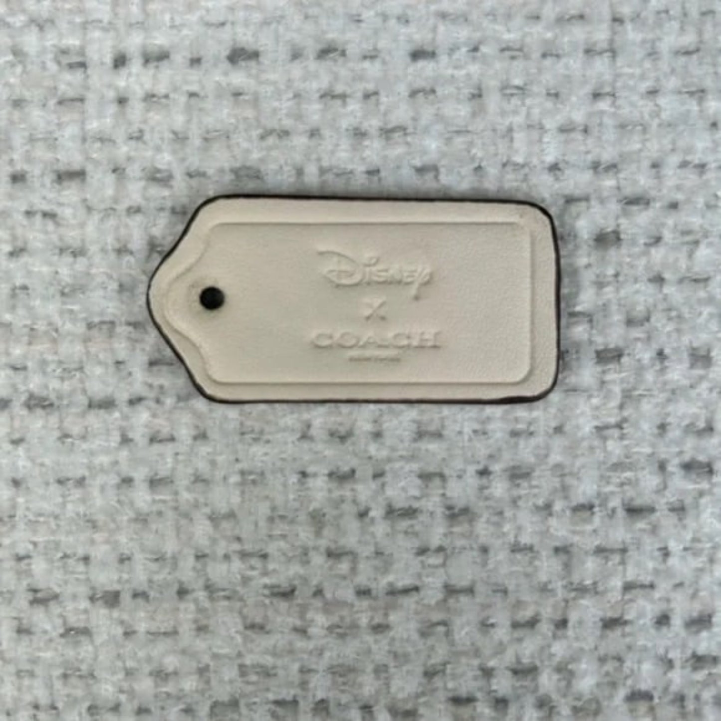 Disney X Coach Cream Leather Tag