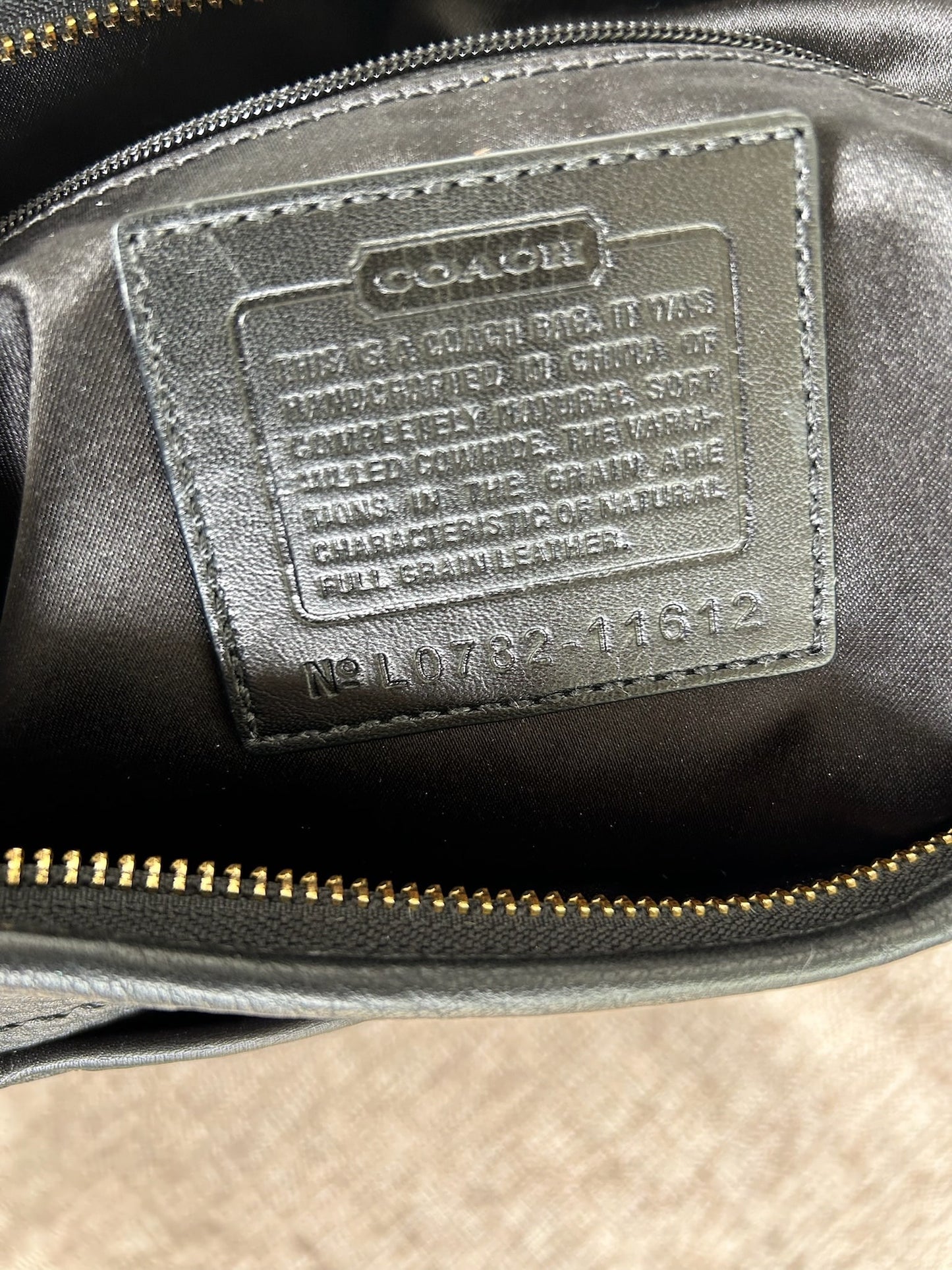 Coach Black Leather hobo bag