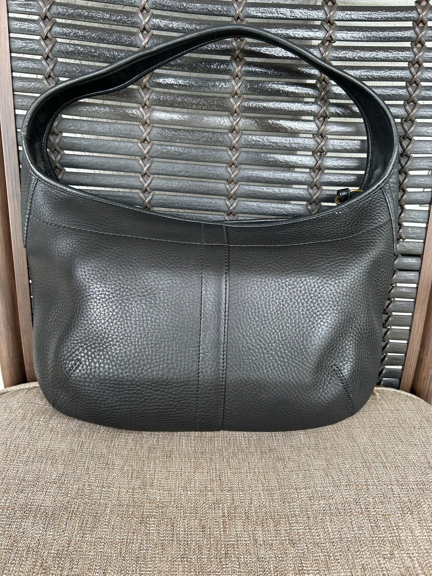 Coach Black Leather hobo bag