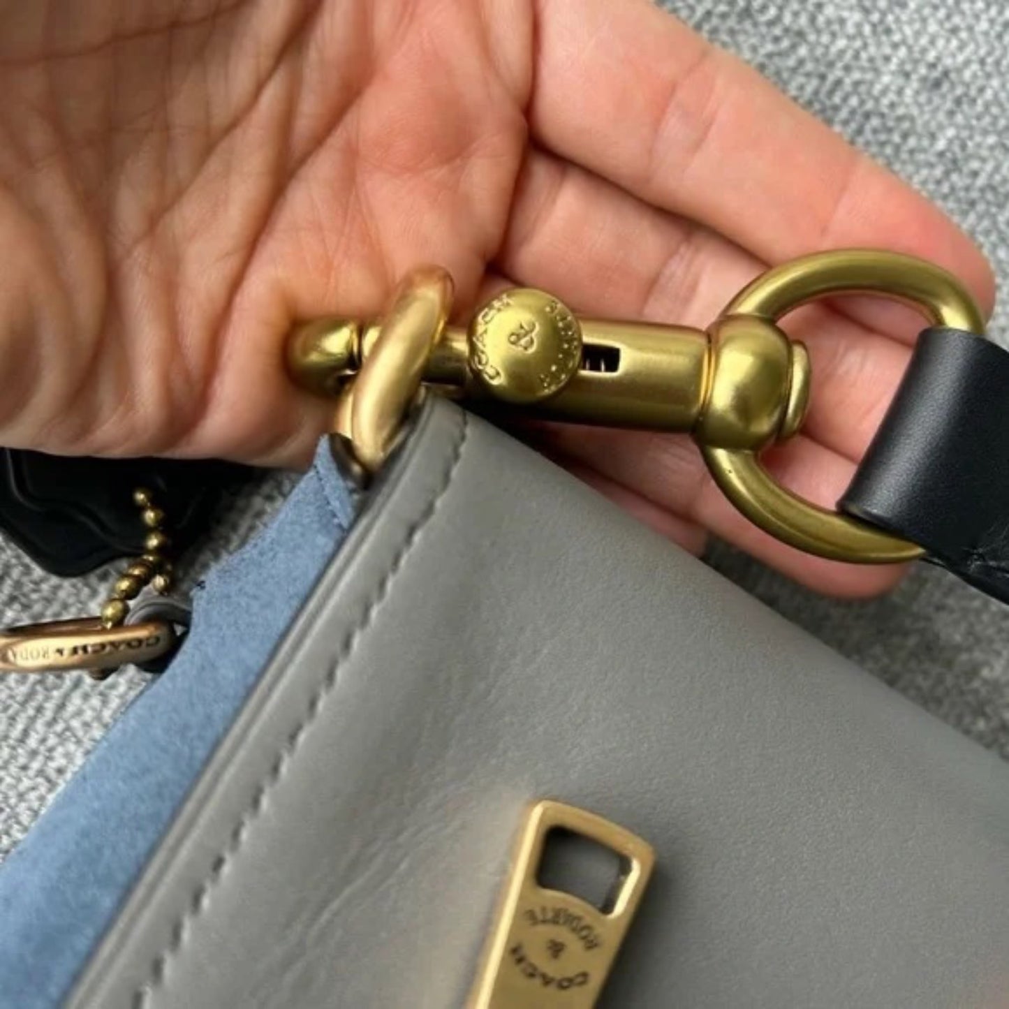 Coach Rodarte Black, Blue and Gray Crossbody Bag