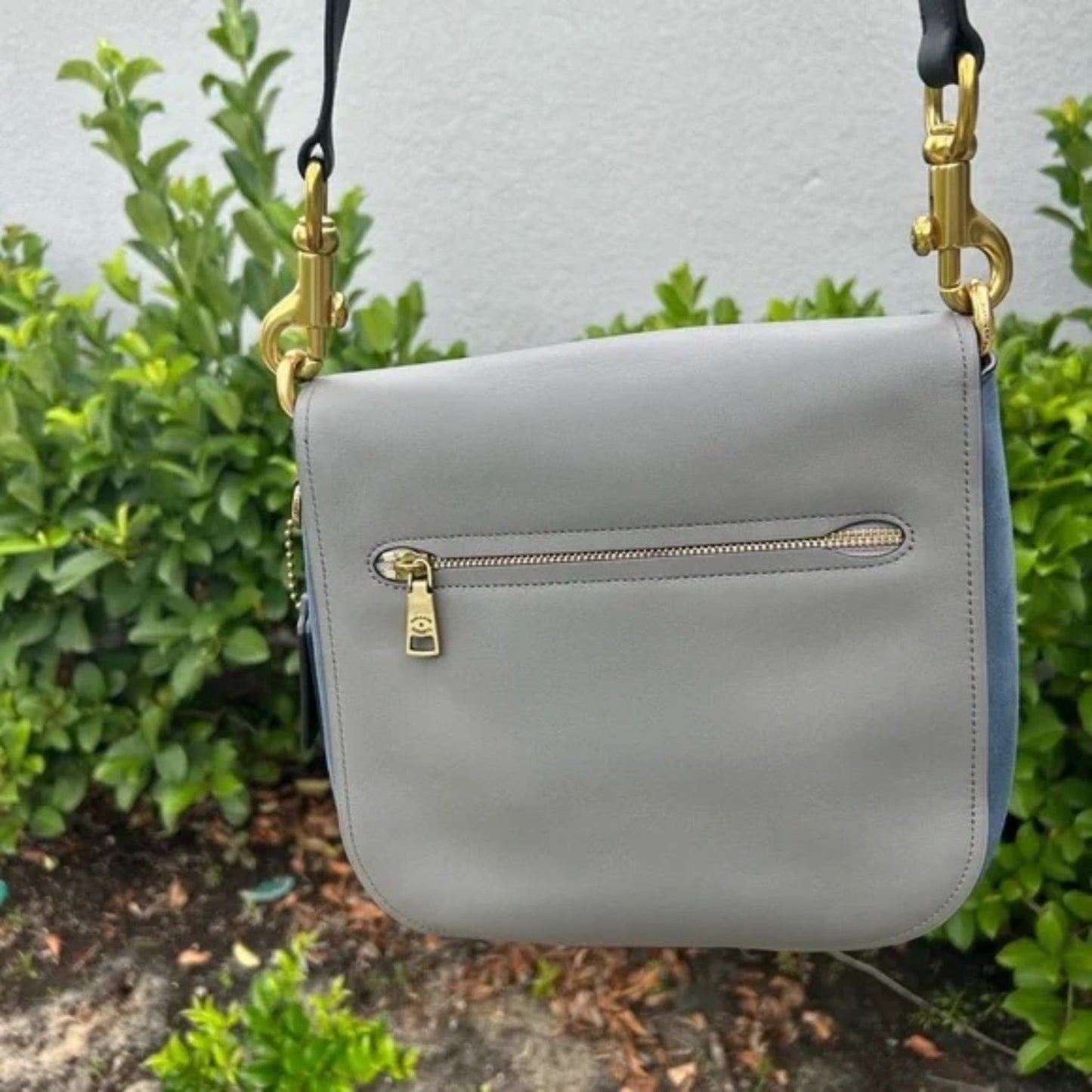 Coach Rodarte Black, Blue and Gray Crossbody Bag