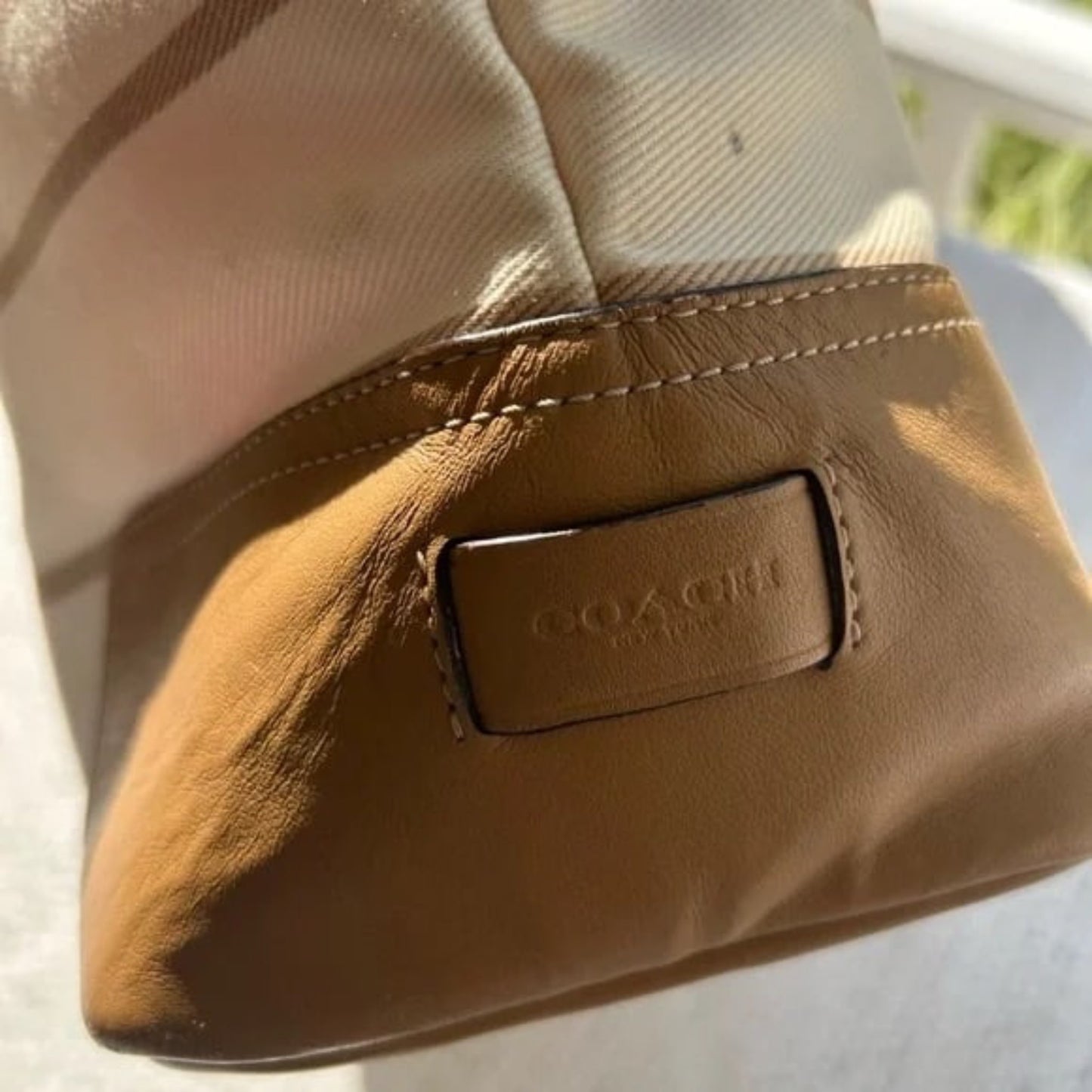 Coach Brown and Cream Women's Tote Bag