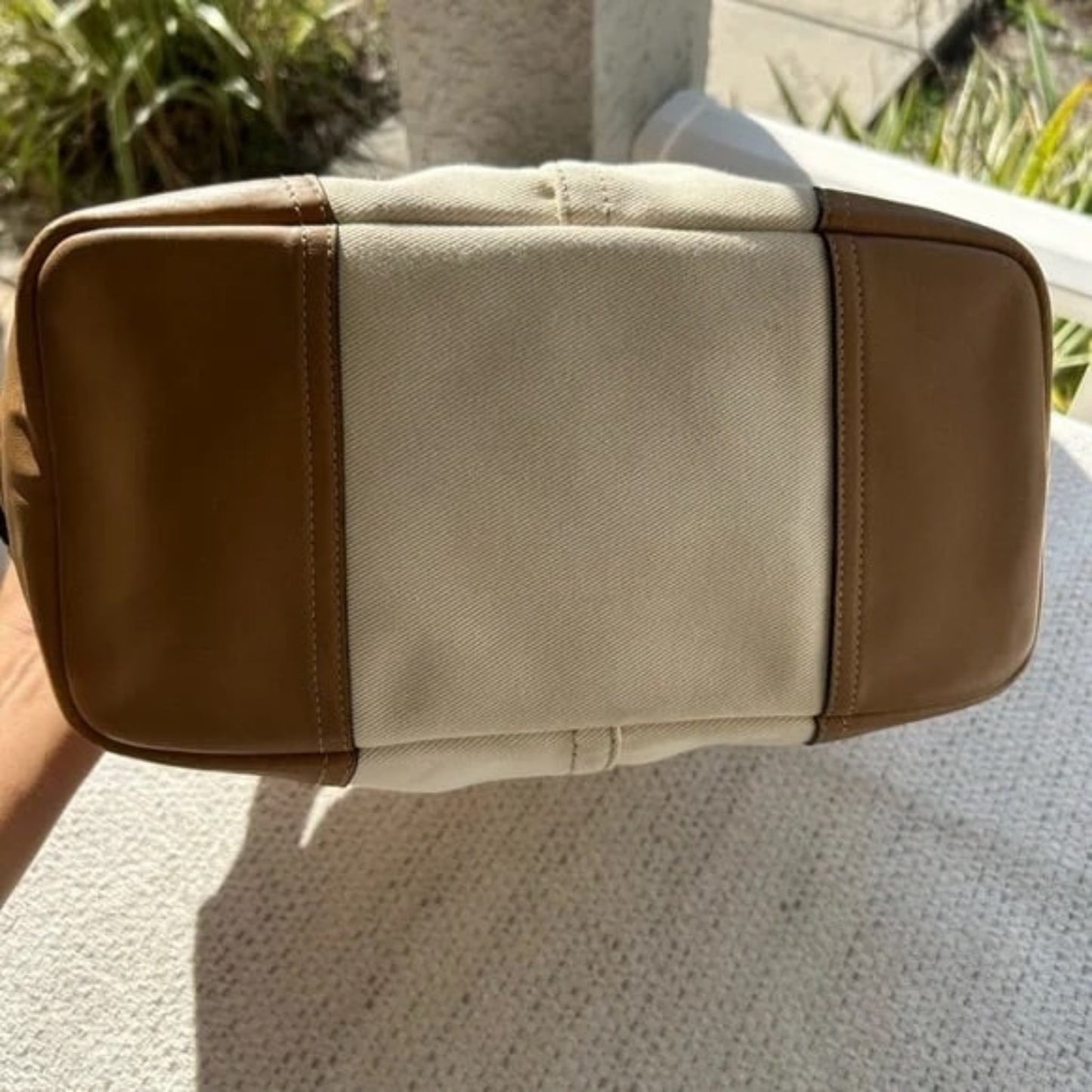 Coach Brown and Cream Women's Tote Bag