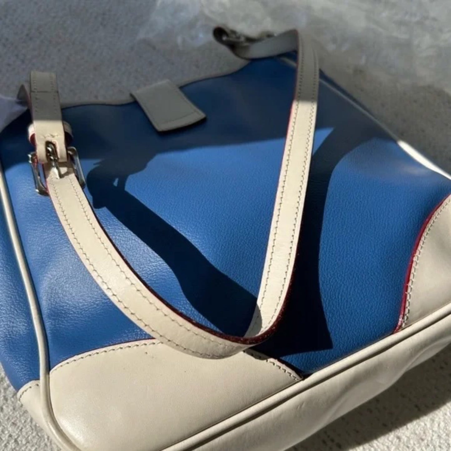 Dooney & Bourke Blue and Cream Shoulder Bag