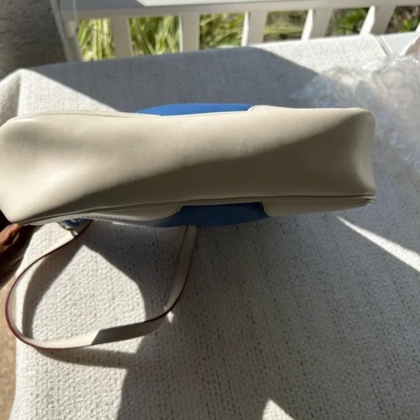 Dooney & Bourke Blue and Cream Shoulder Bag