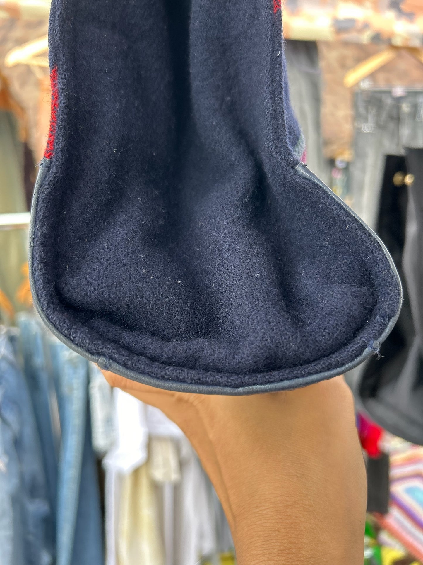 Vintage Tory Burch Ella tote bag wool striped