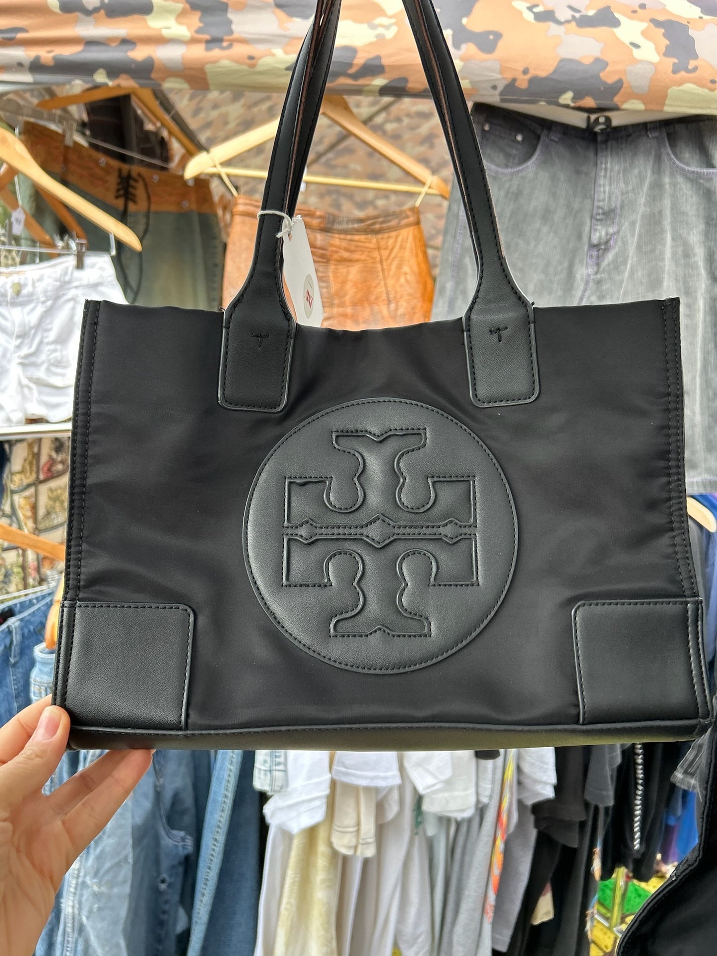 Vintage Ella black tote small