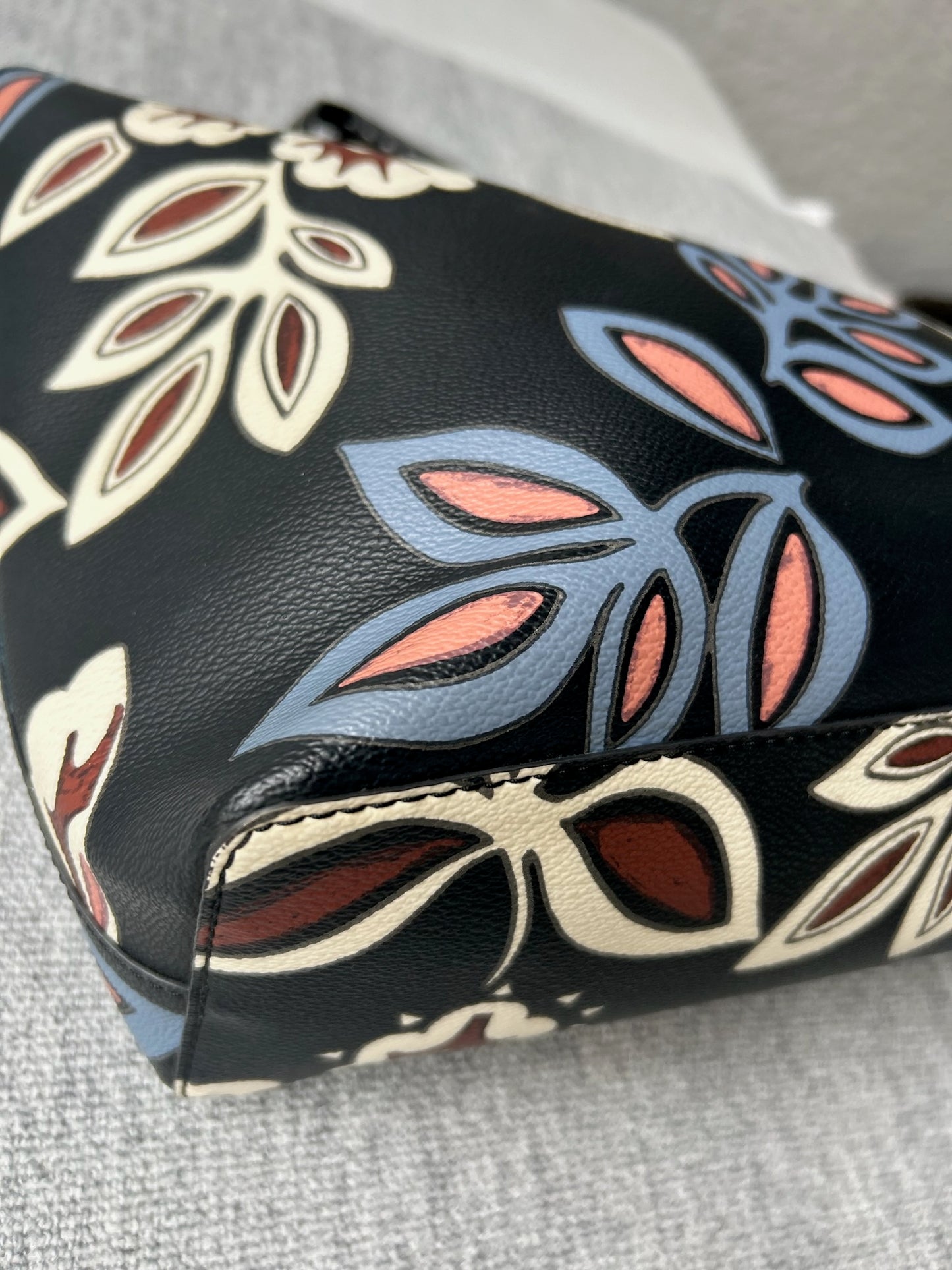 Vintage Tory Burch tote black & blue