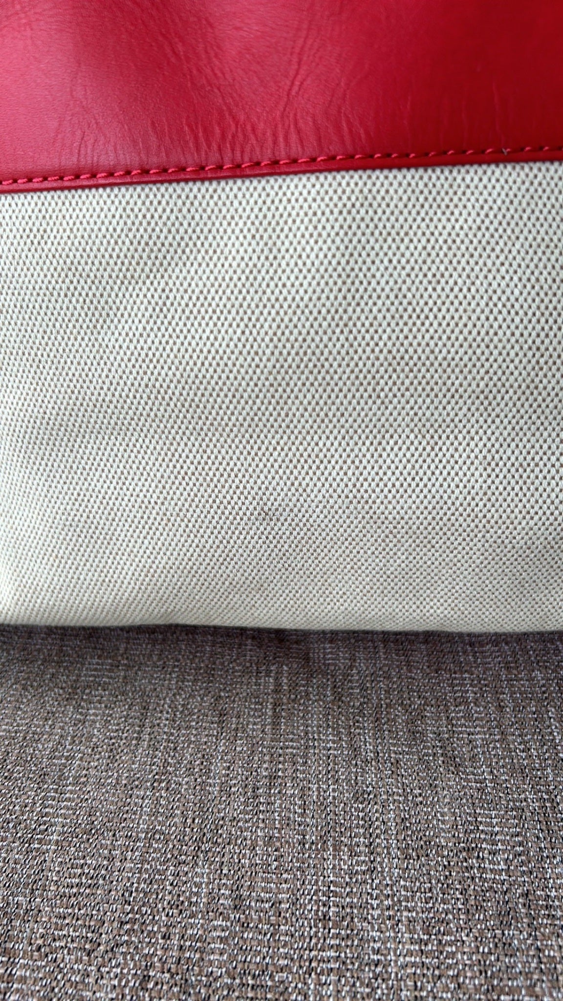 Tory Burch red and cream tote bag