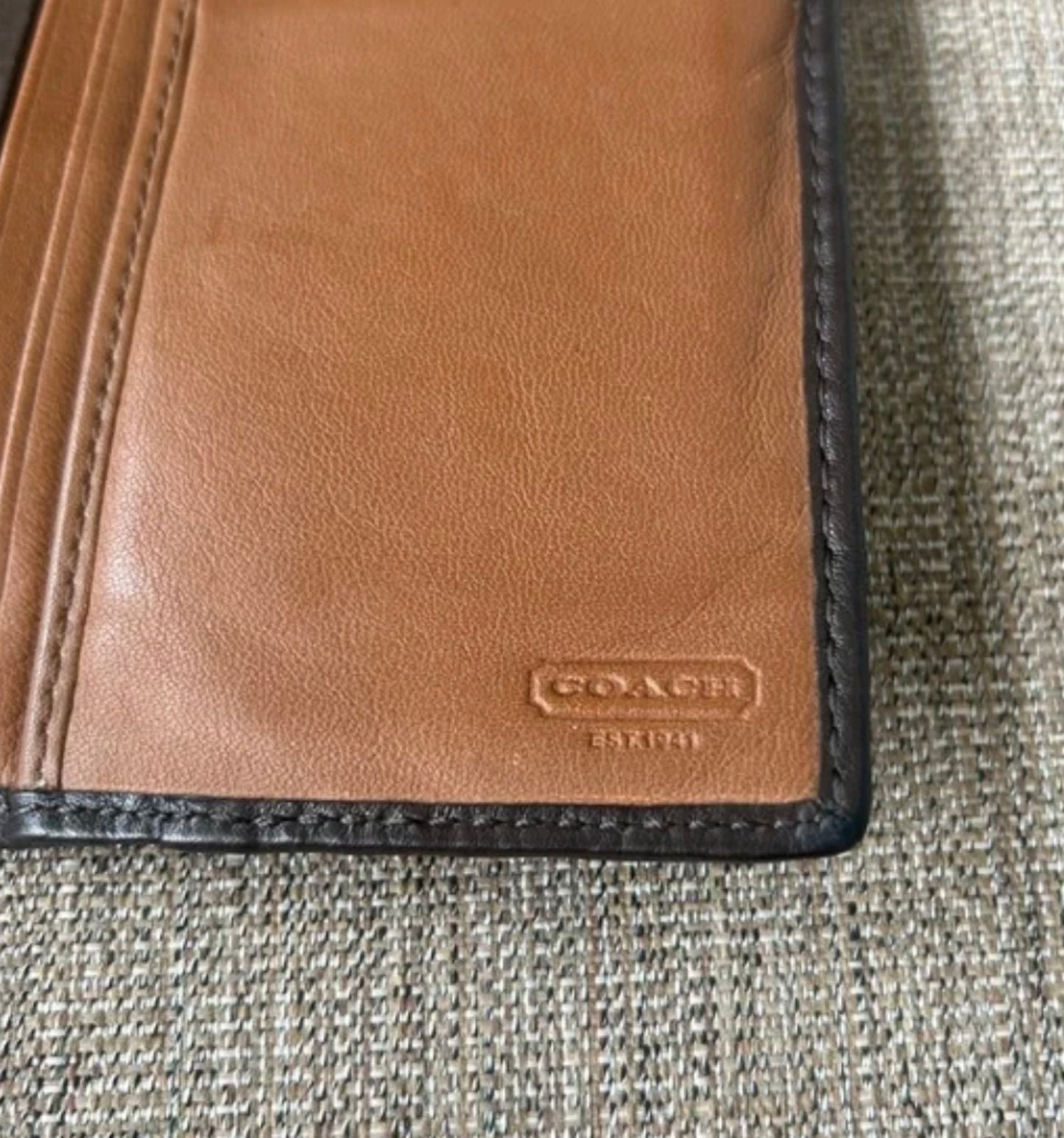 Coach mens slim long wallet