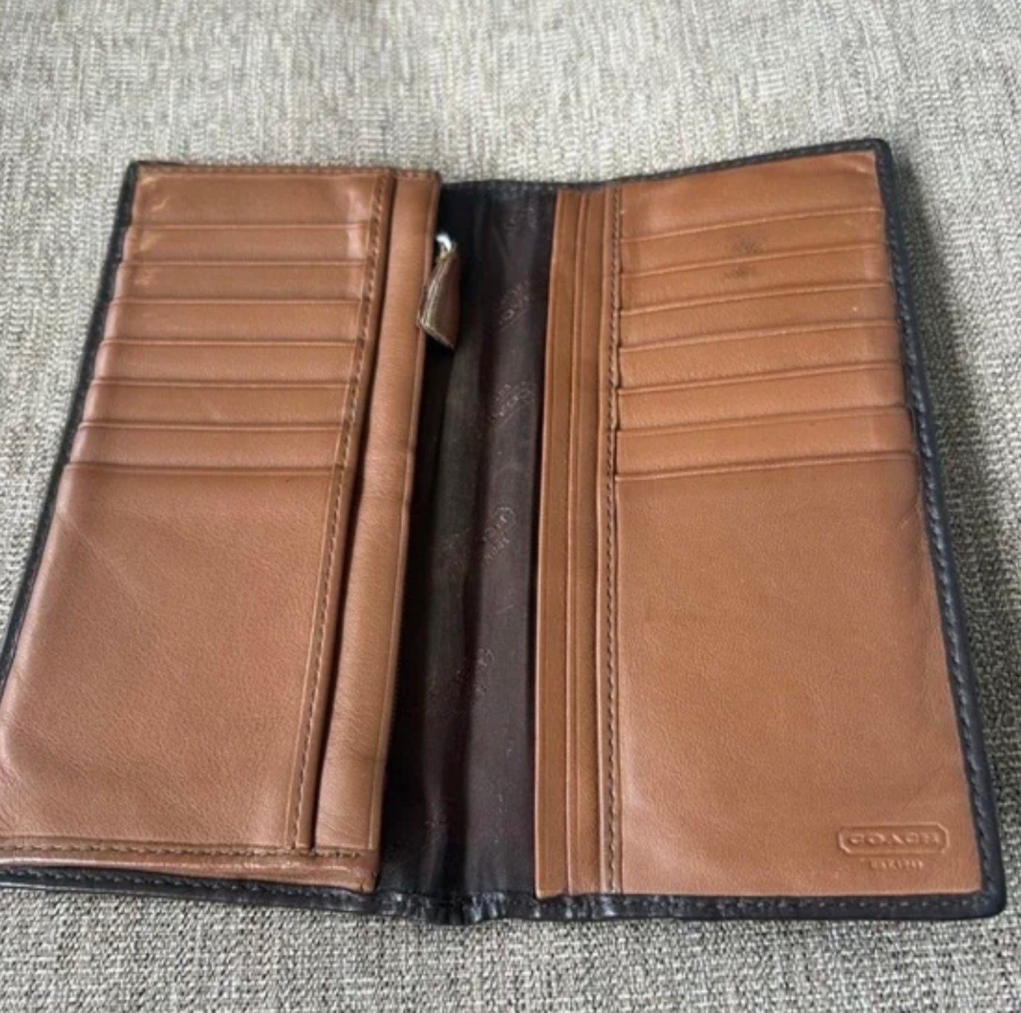 Coach mens slim long wallet