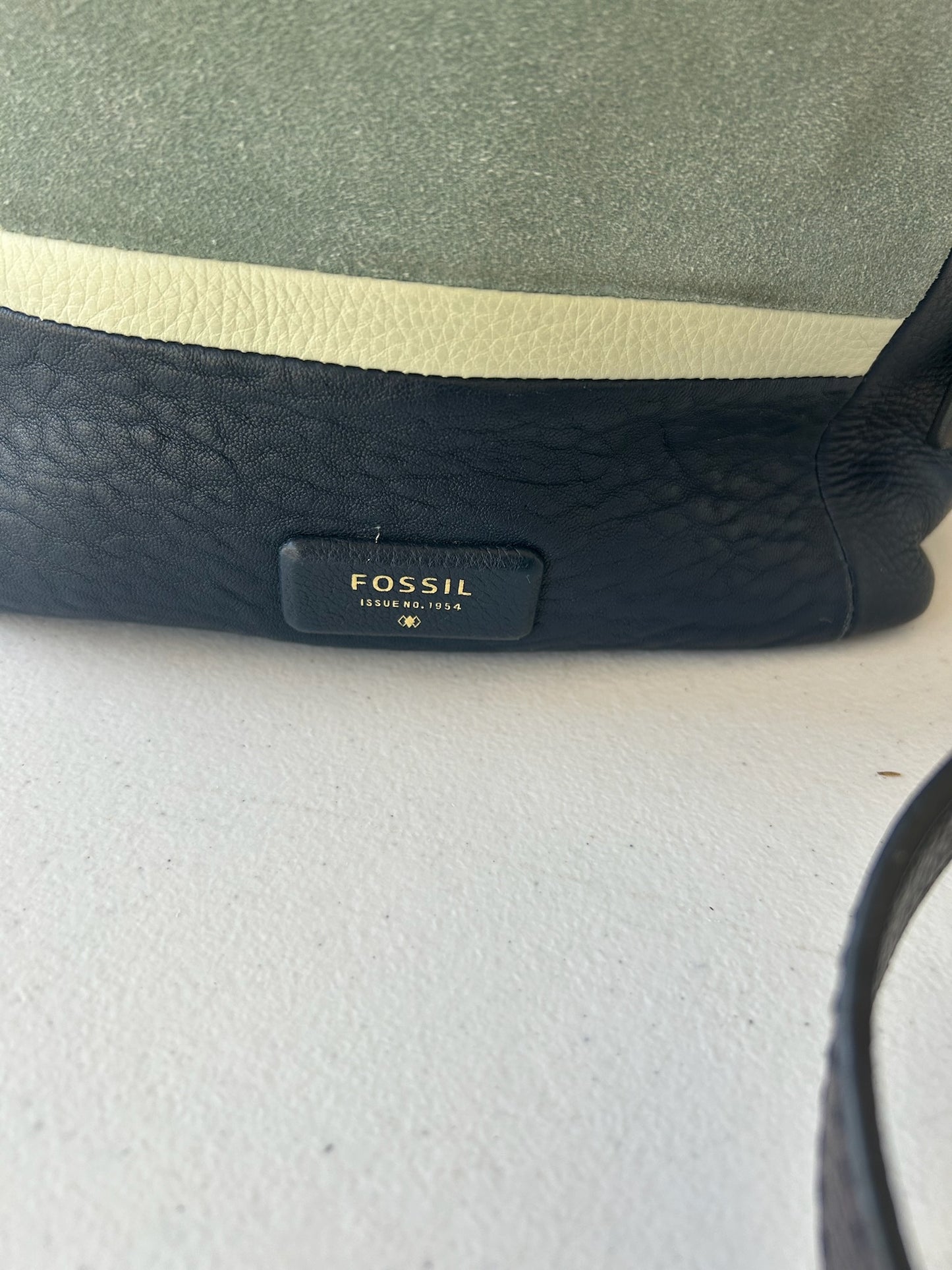 Fossil Emerson small satchel bag green suede