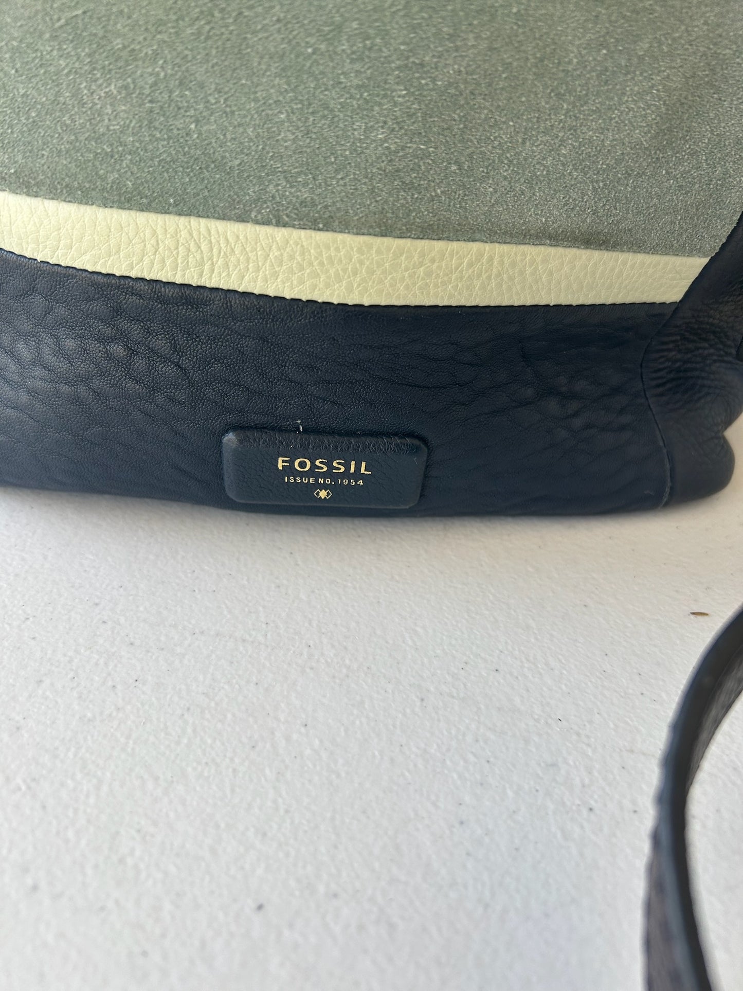 Fossil Emerson small satchel bag green suede
