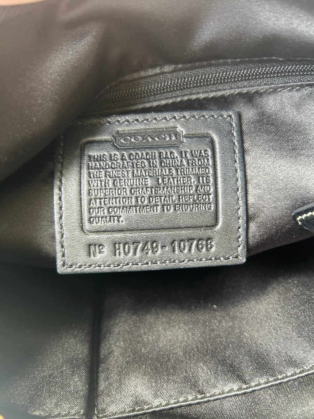 Vintage Coach 10768 ergo black bag