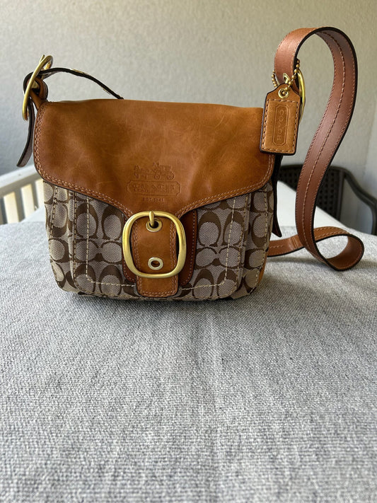 Coach 11433 Brown and Tan Crossbody Bag