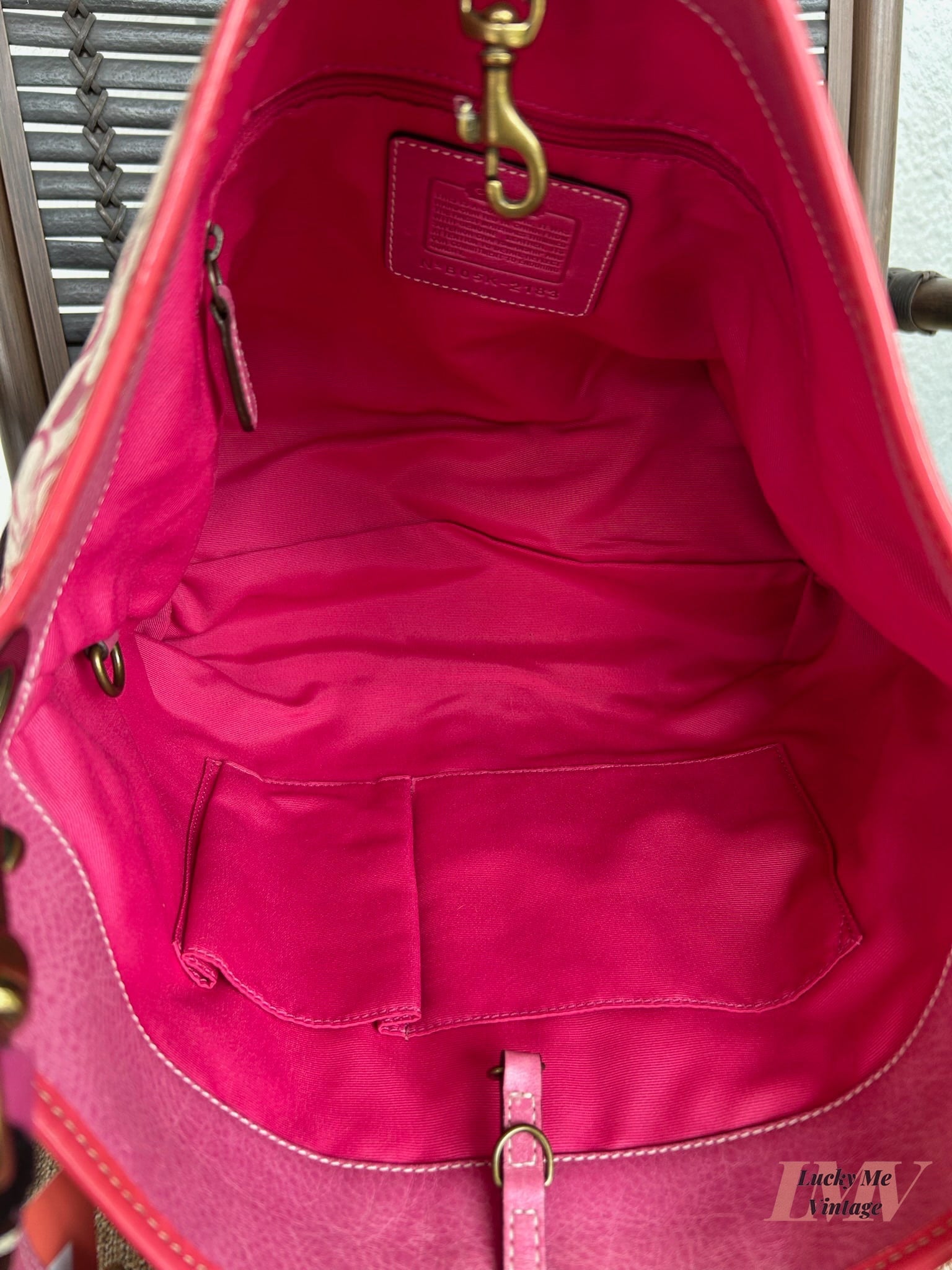 Vintage Coach pink and silver Hobo Bag