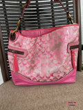 Vintage Coach pink and silver Hobo Bag
