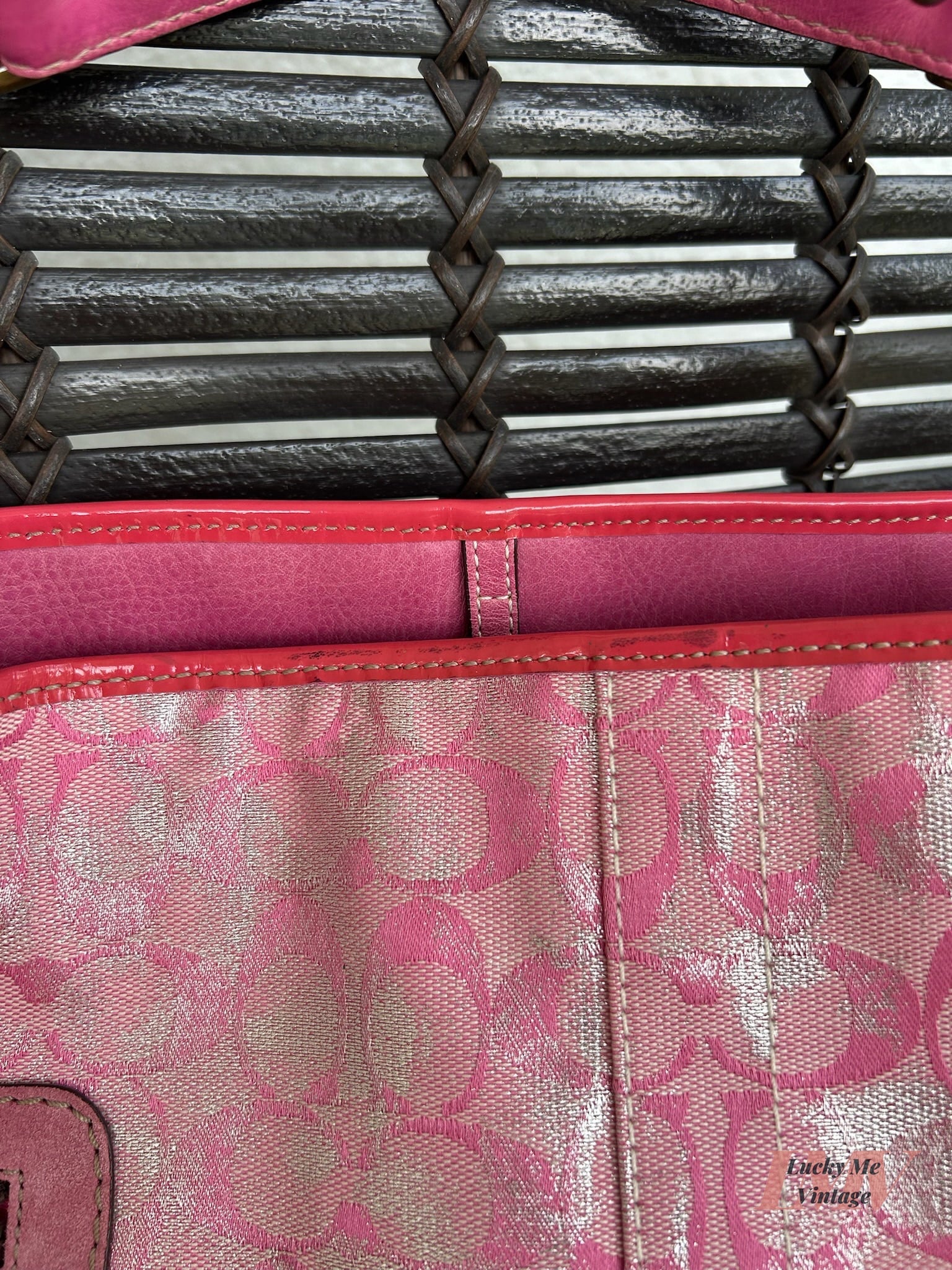 Vintage Coach pink and silver Hobo Bag
