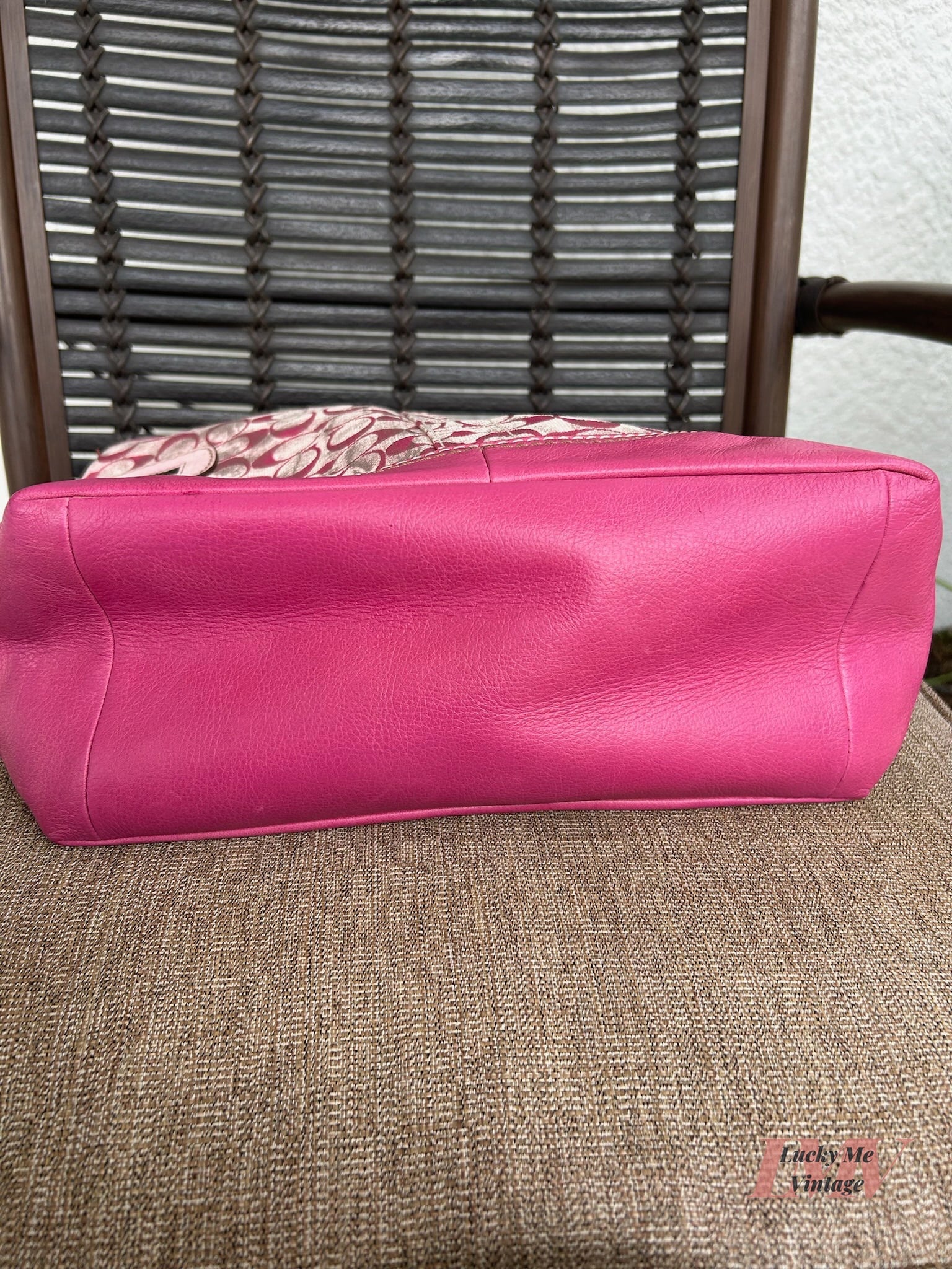 Vintage Coach pink and silver Hobo Bag
