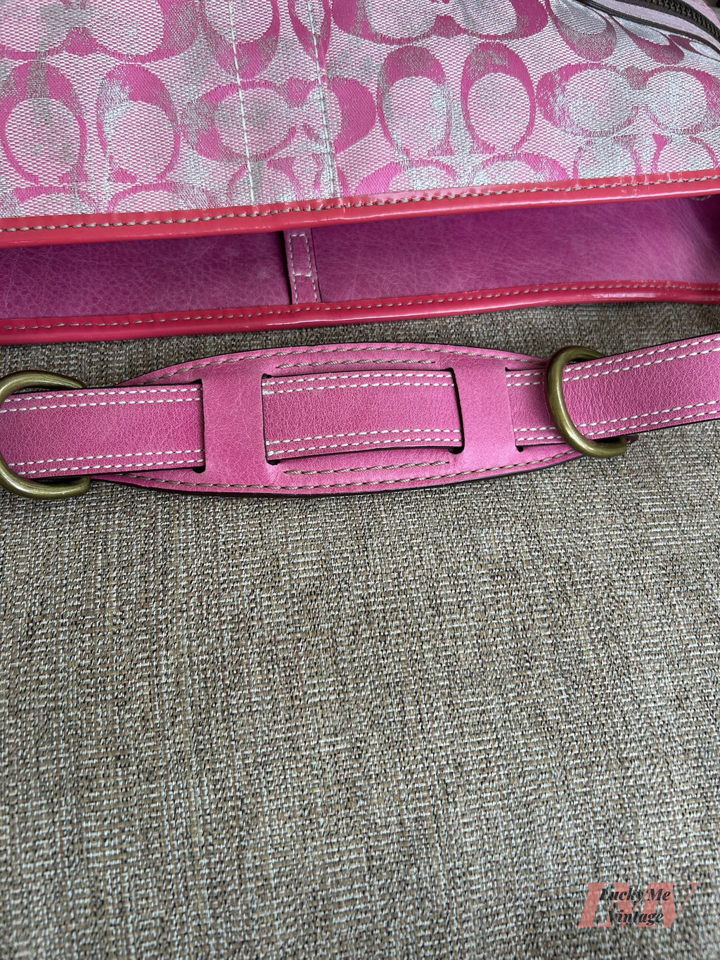 Vintage Coach pink and silver Hobo Bag