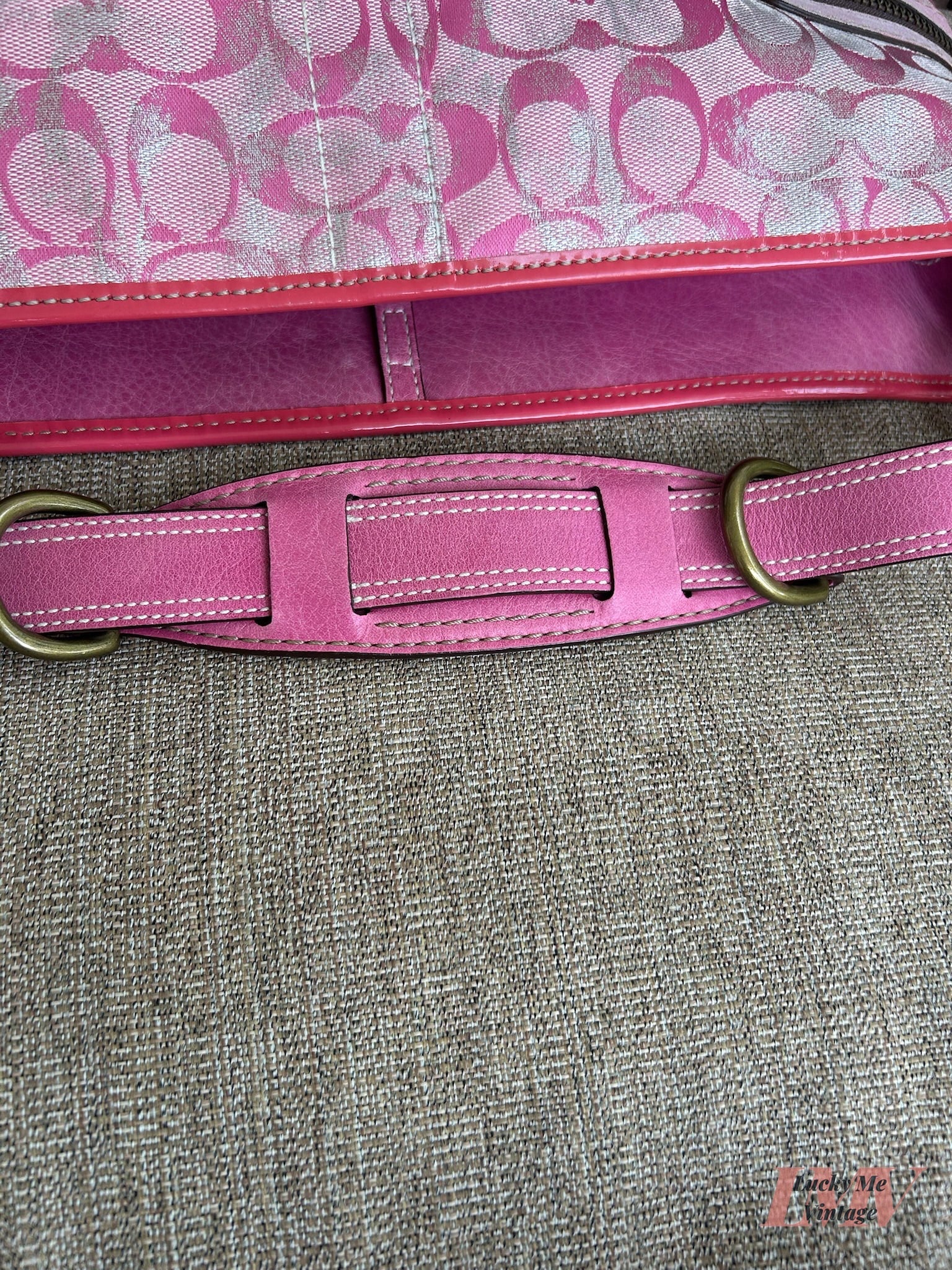 Vintage Coach pink and silver Hobo Bag