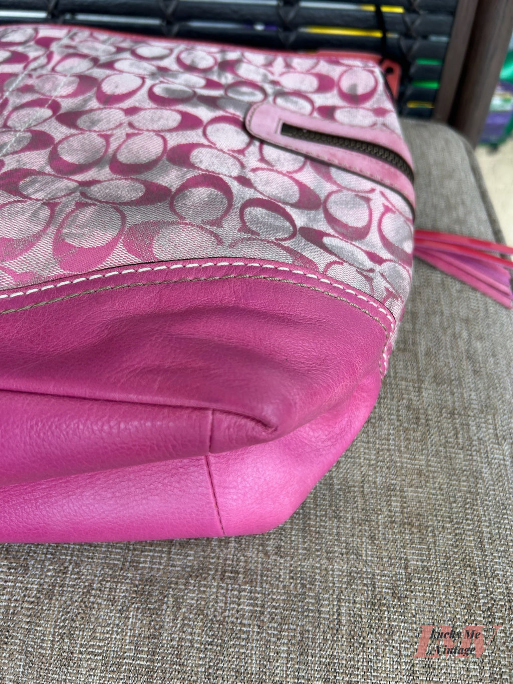 Vintage Coach pink and silver Hobo Bag