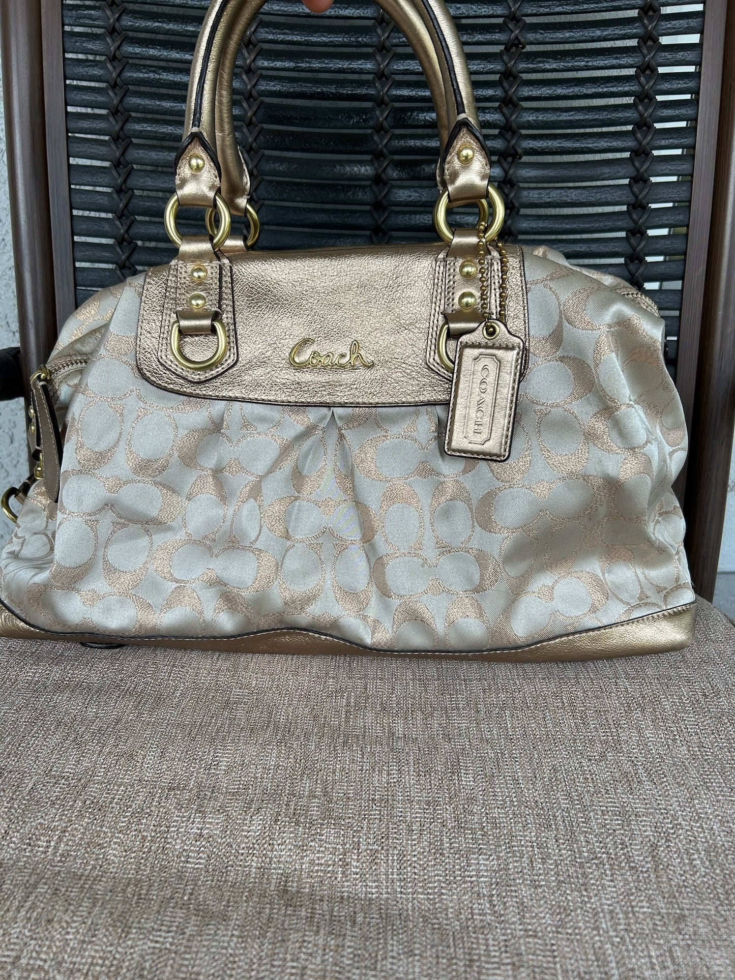 Coach Ashley Signature Sateen Large Satchel handbag (style F15440)