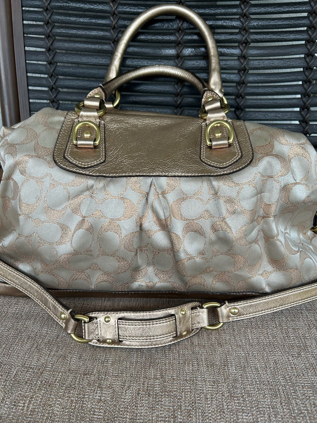 Coach Ashley Signature Sateen Large Satchel handbag (style F15440)