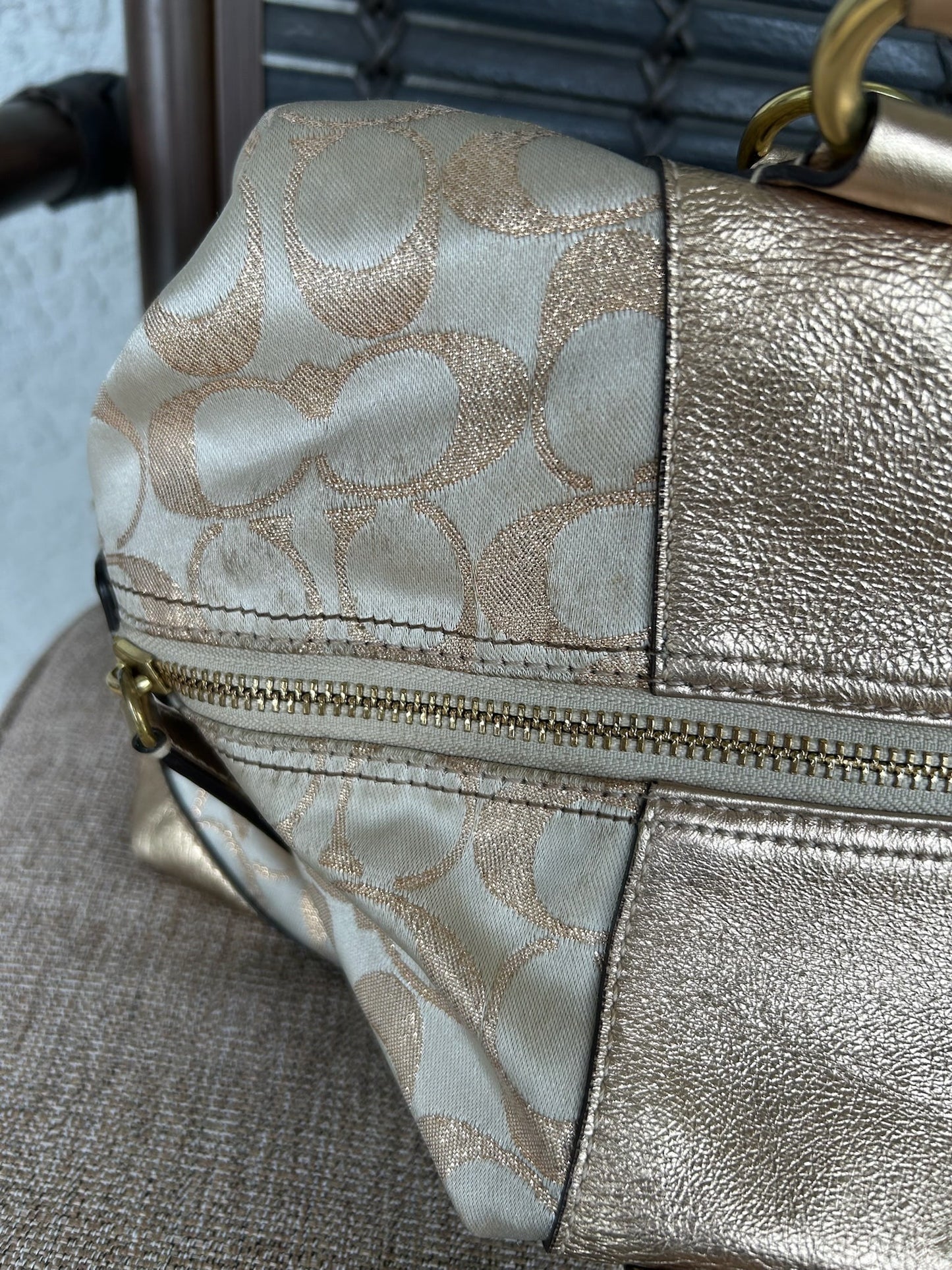 Coach Ashley Signature Sateen Large Satchel handbag (style F15440)