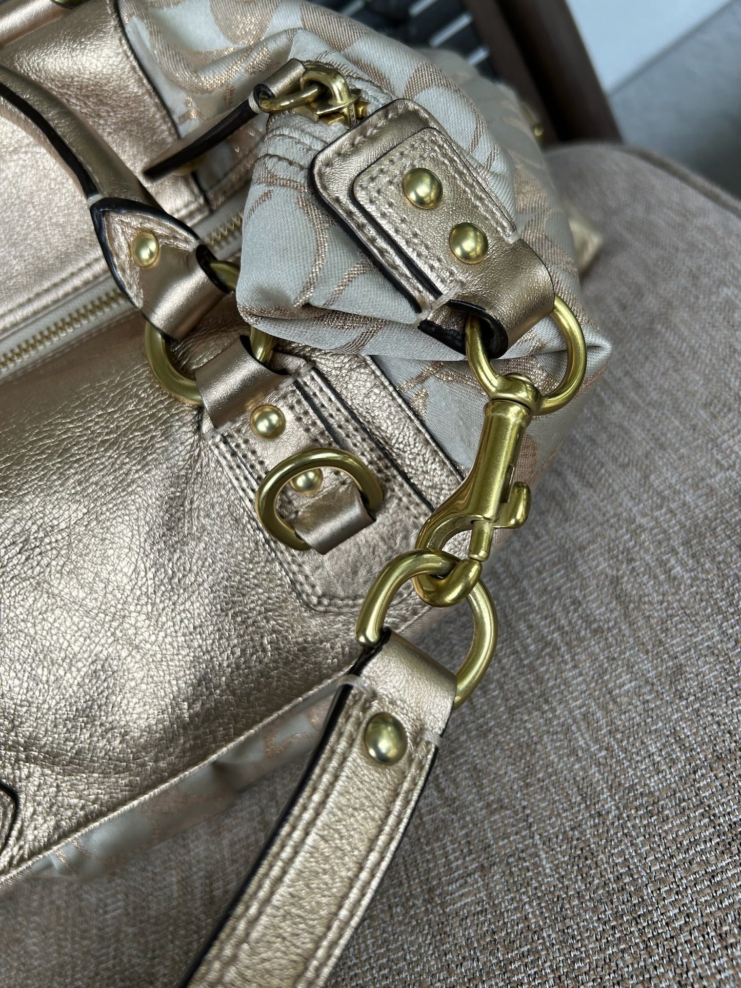 Coach Ashley Signature Sateen Large Satchel handbag (style F15440)
