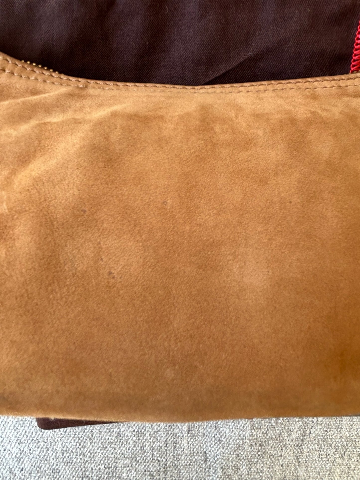 Coach 9841 Brown Suede Shoulder Bag