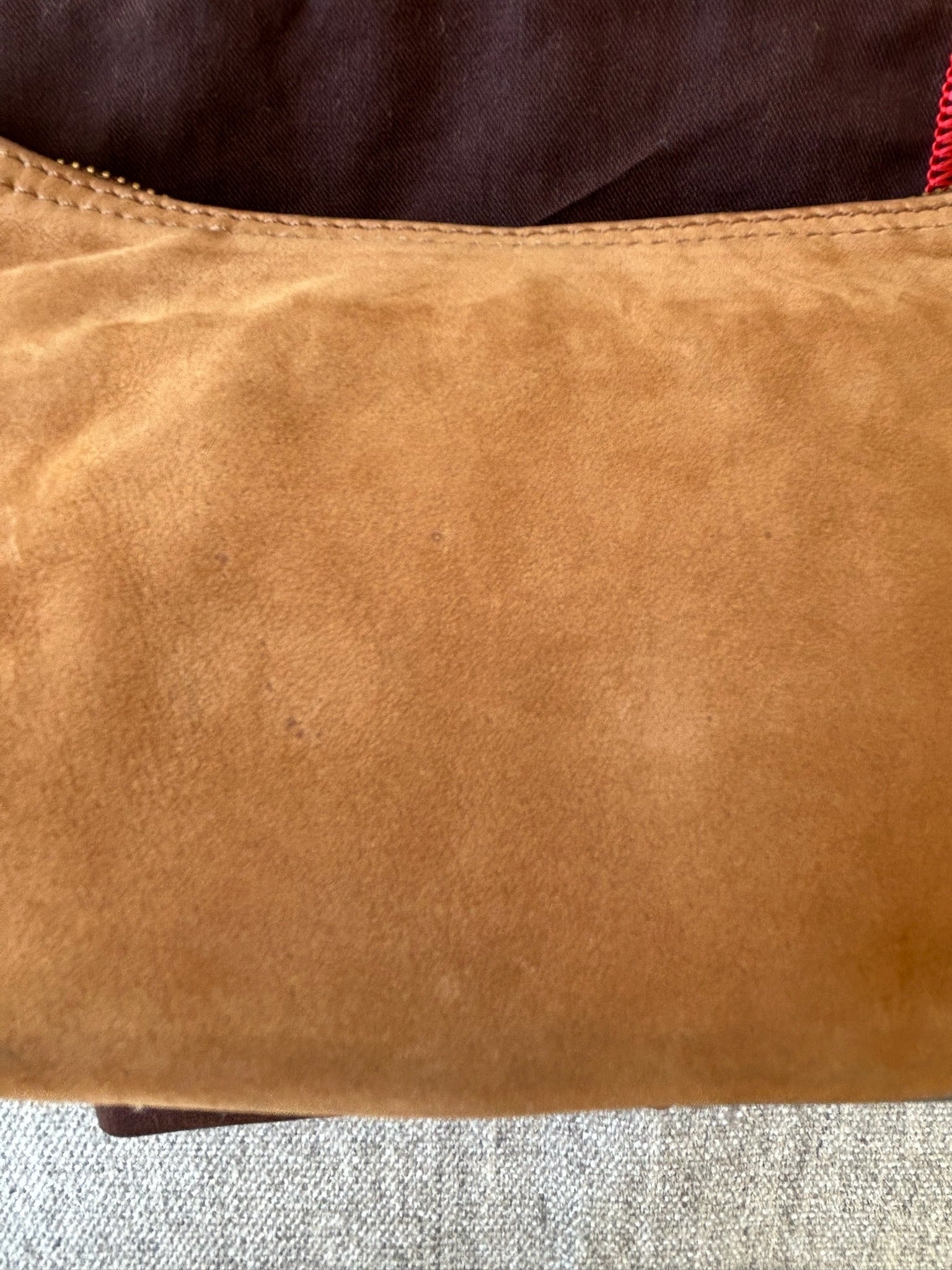 Coach 9841 Brown Suede Shoulder Bag