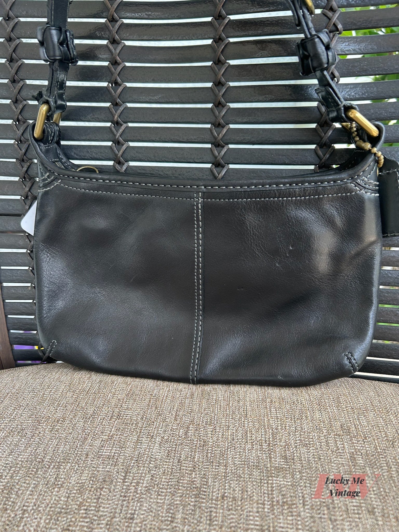 Vintage Coach black Bleecker Shoulder Bag