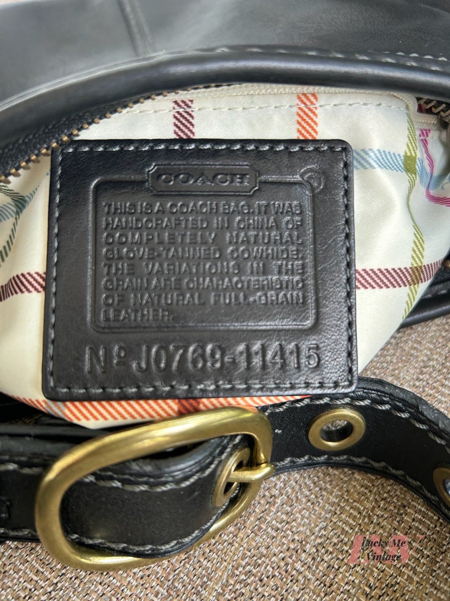 Vintage Coach black Bleecker Shoulder Bag