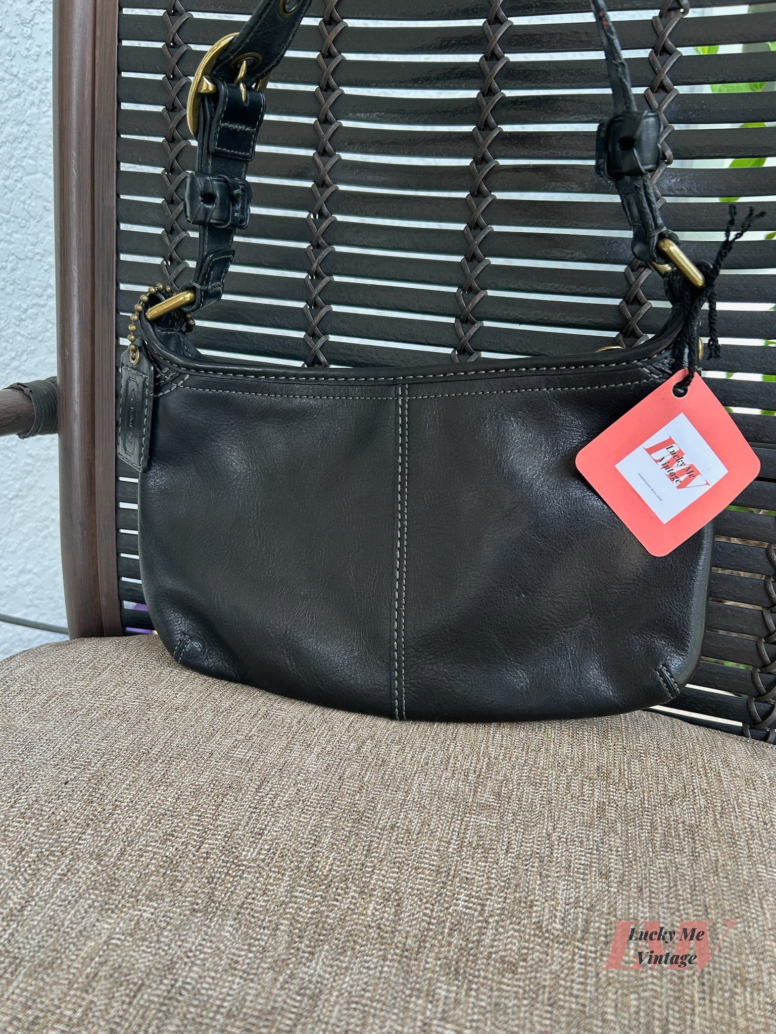 Vintage Coach black Bleecker Shoulder Bag