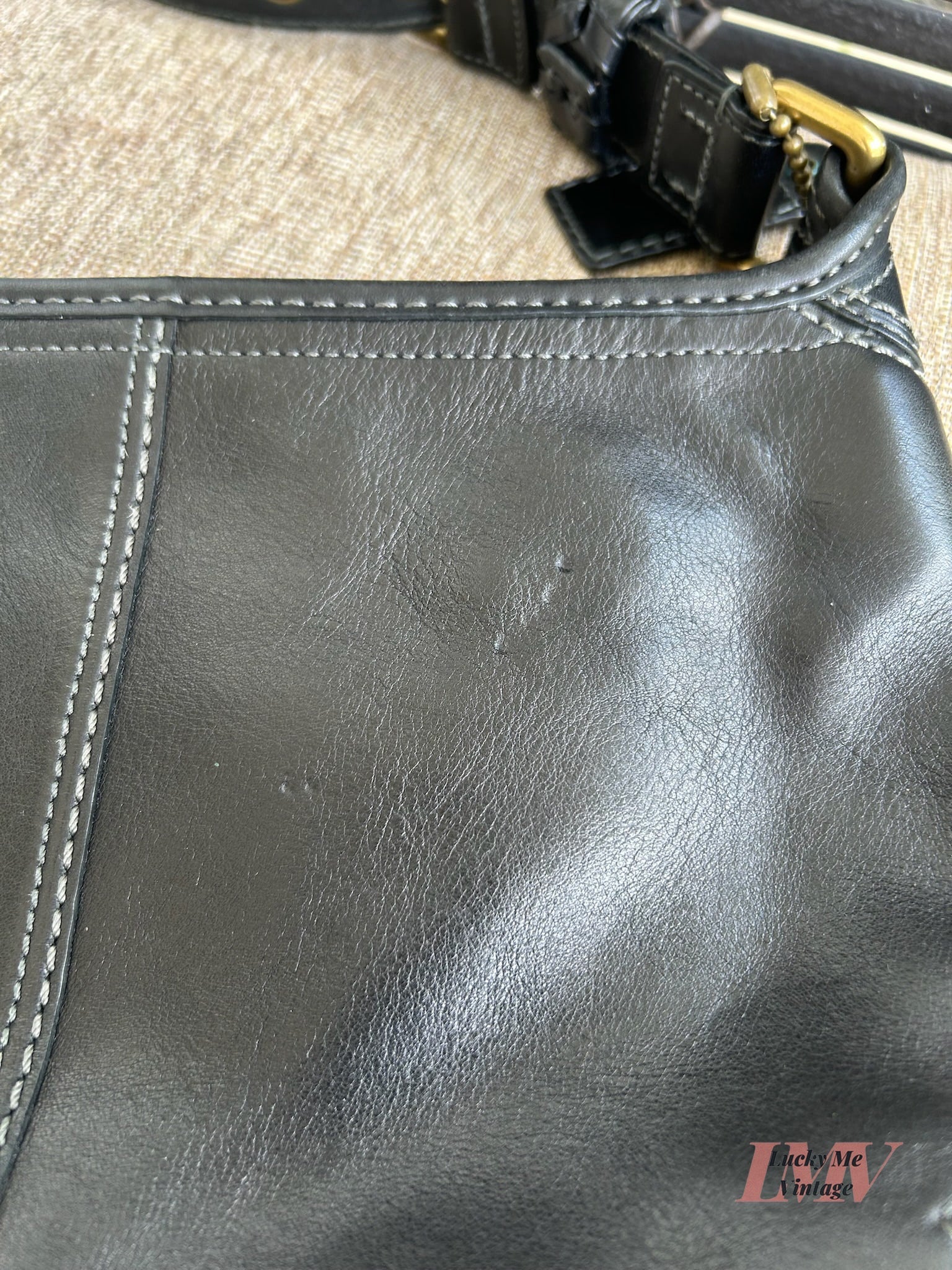 Vintage Coach black Bleecker Shoulder Bag