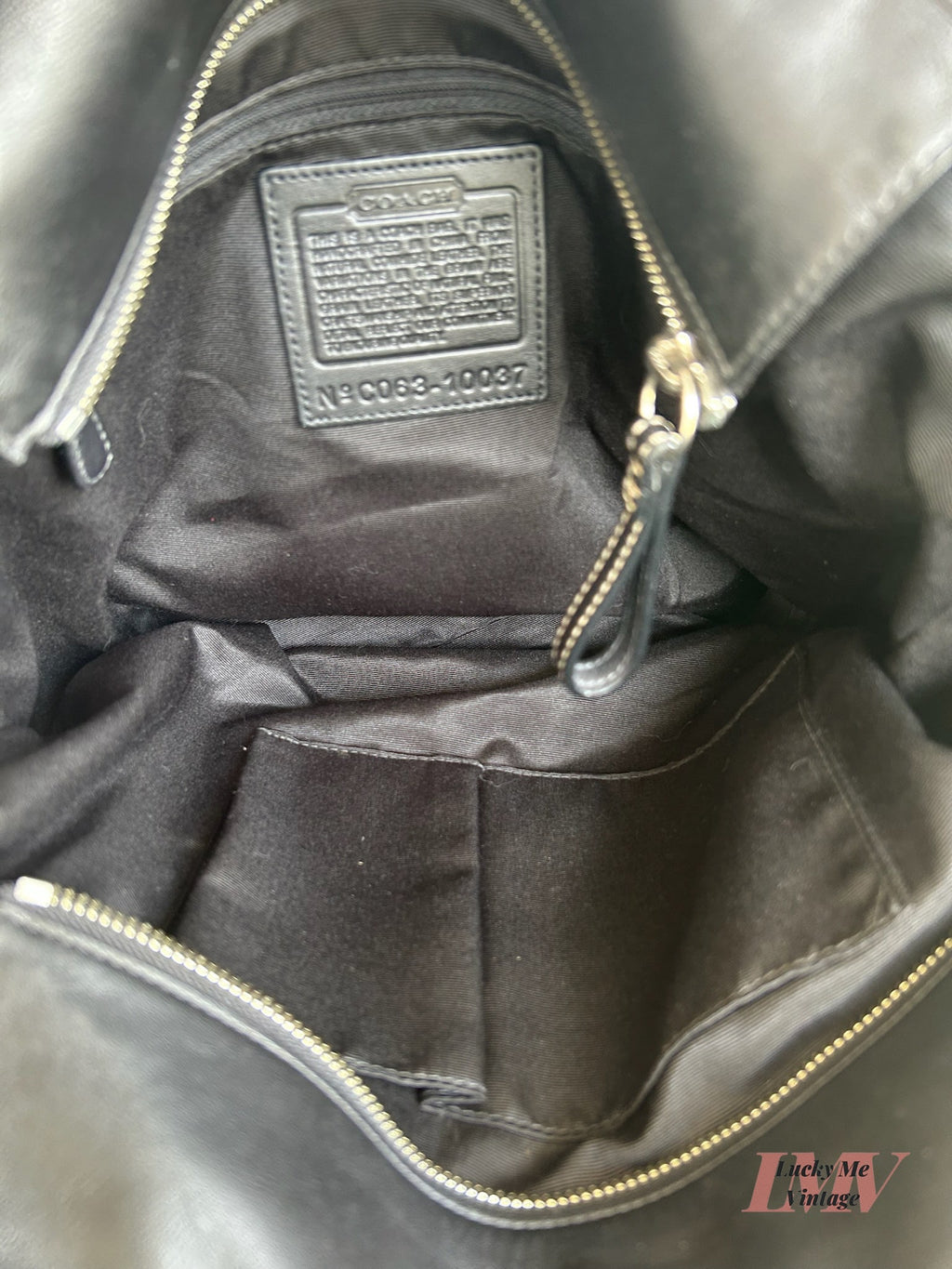 Vintage Coach black Soho Pocket Tote w/ Wristlet