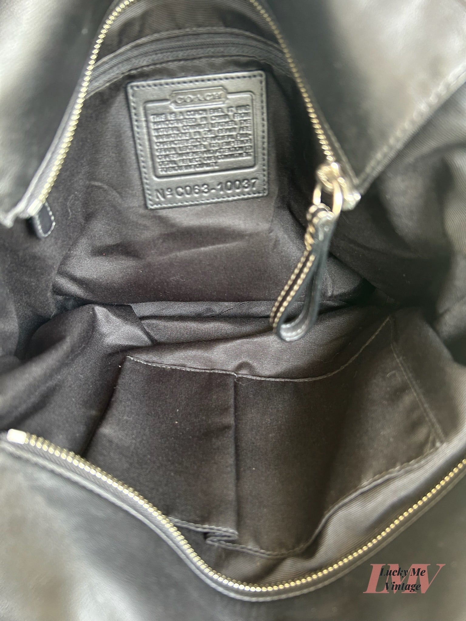Vintage Coach black Soho Pocket Tote w/ Wristlet