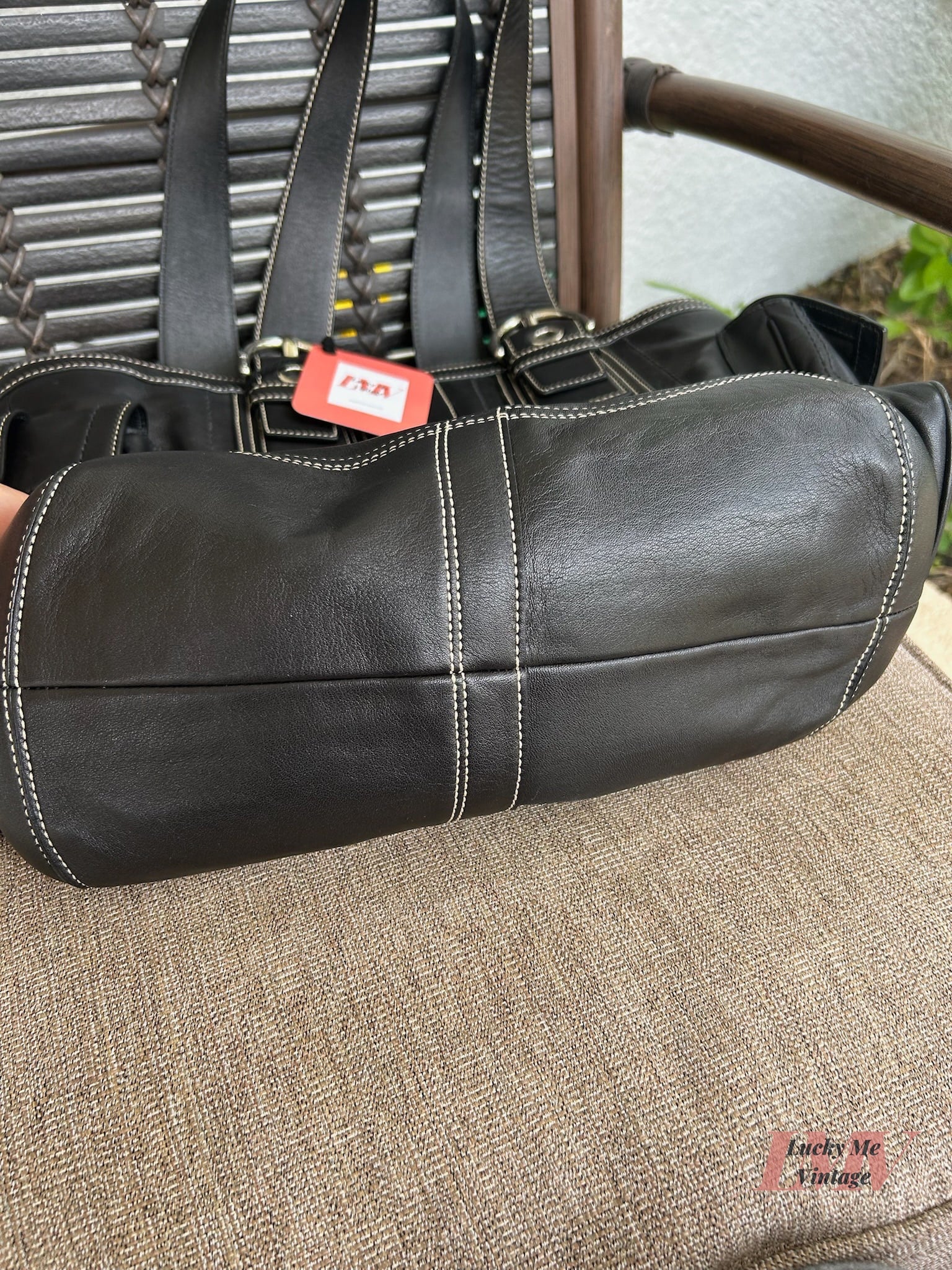 Vintage Coach black Soho Pocket Tote w/ Wristlet