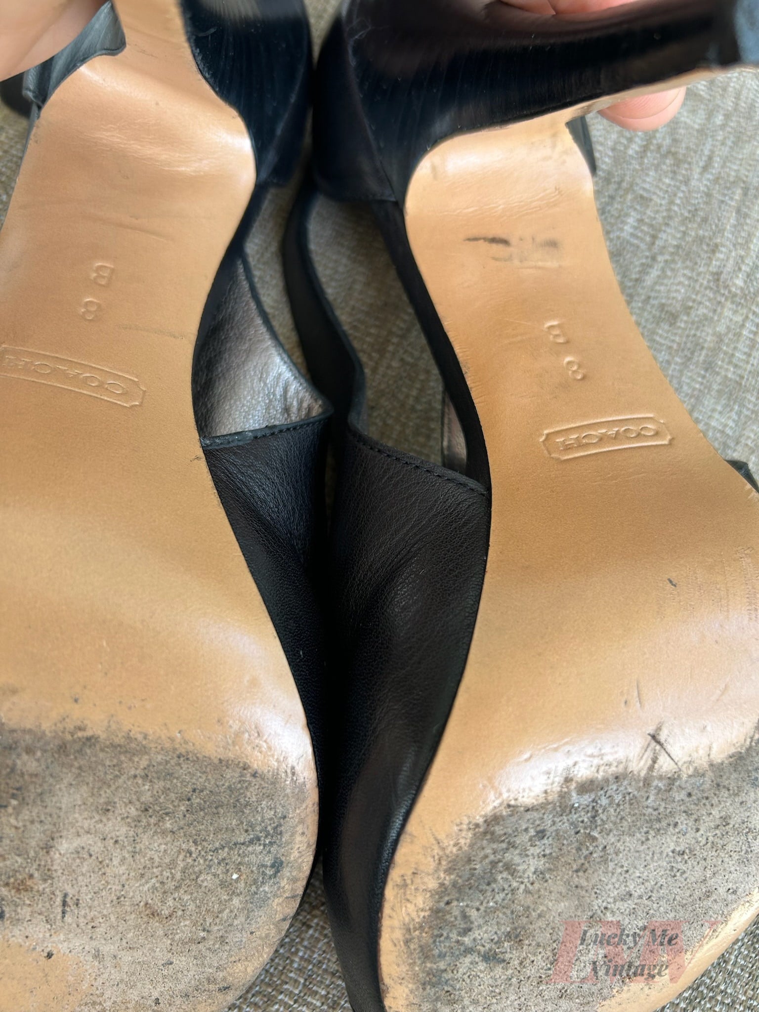 Coach black Heels size 8b
