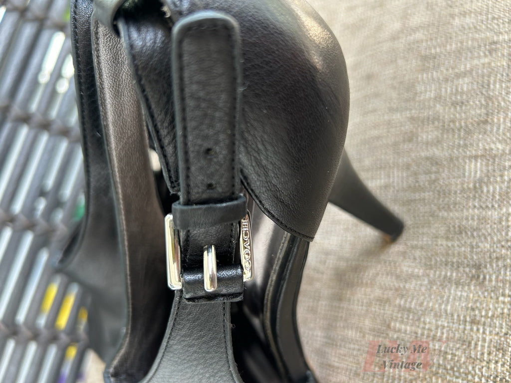Coach black Heels size 8b