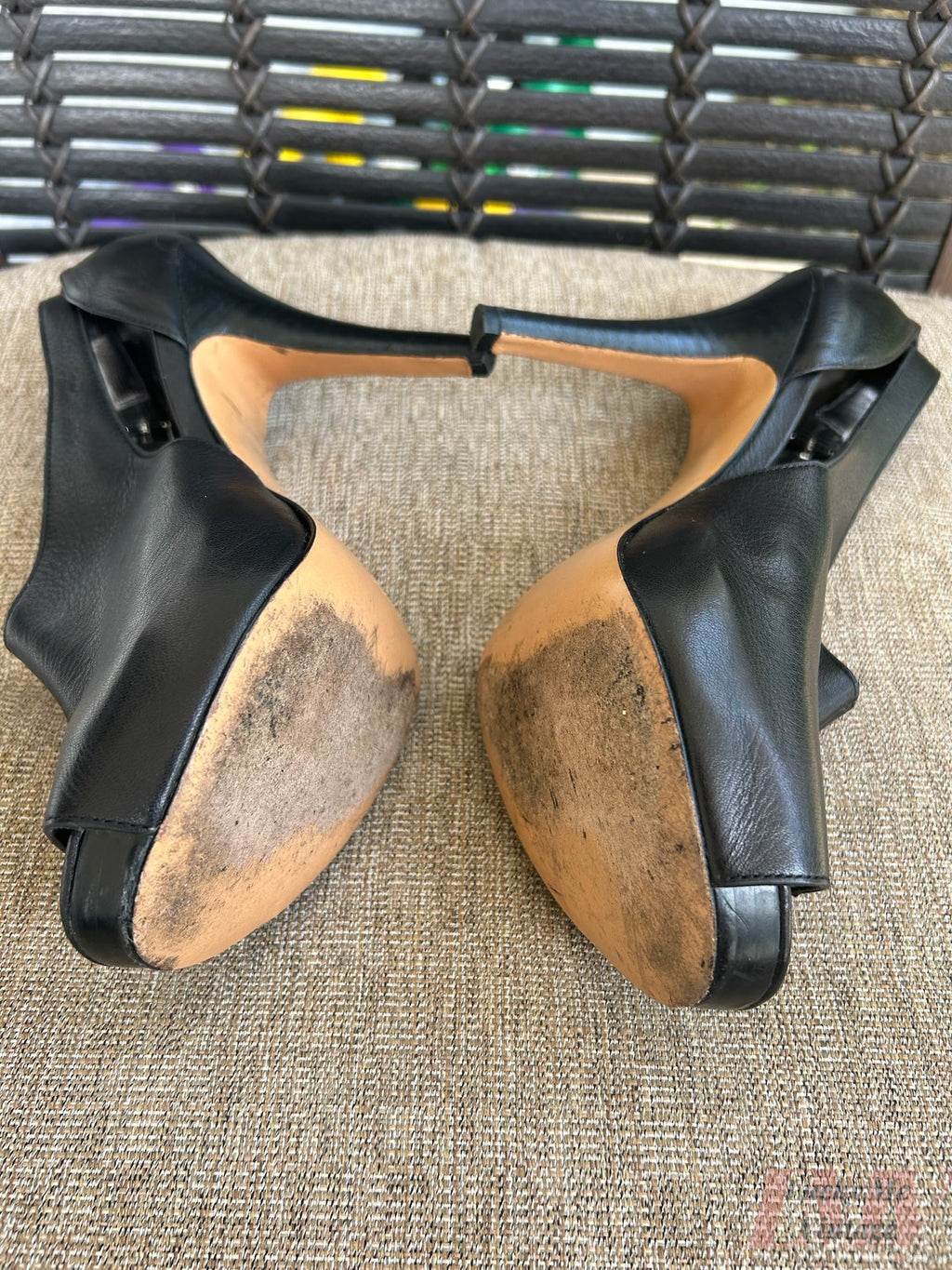 Coach black Heels size 8b