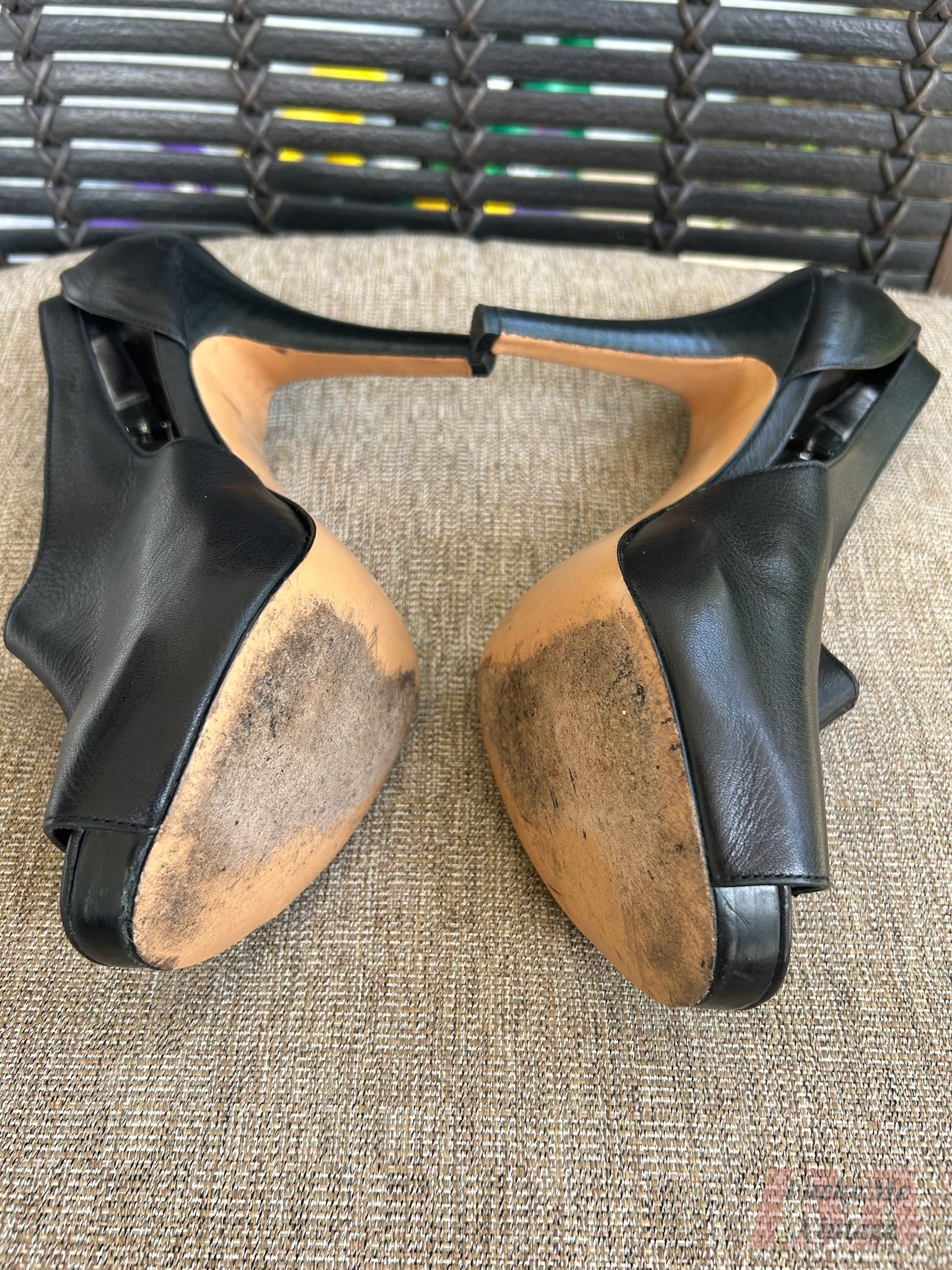 Coach black Heels size 8b