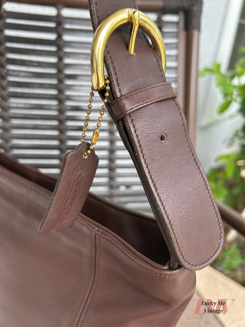 Vintage Coach brown Erickson Bucket Bag