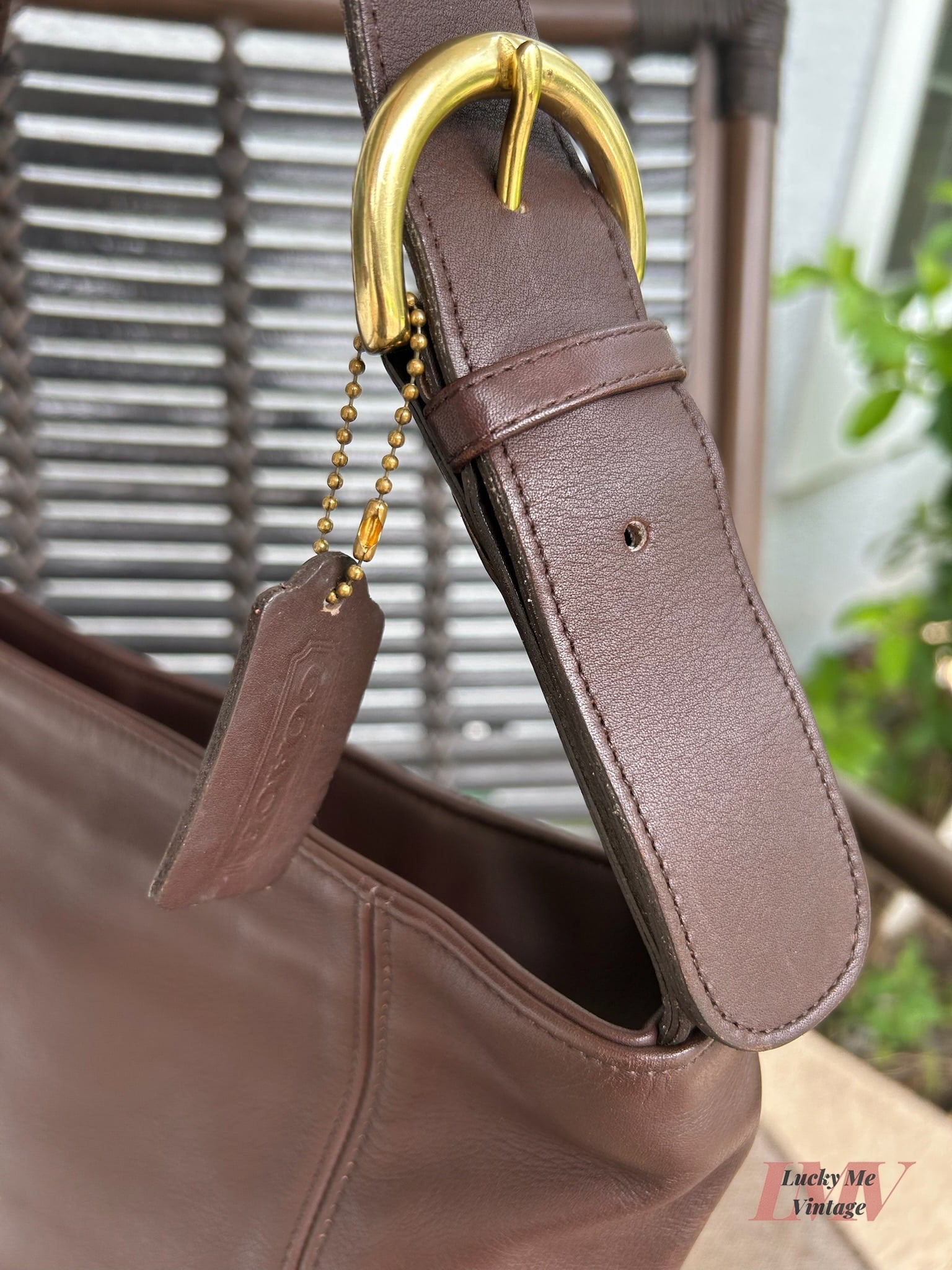 Vintage Coach brown Erickson Bucket Bag