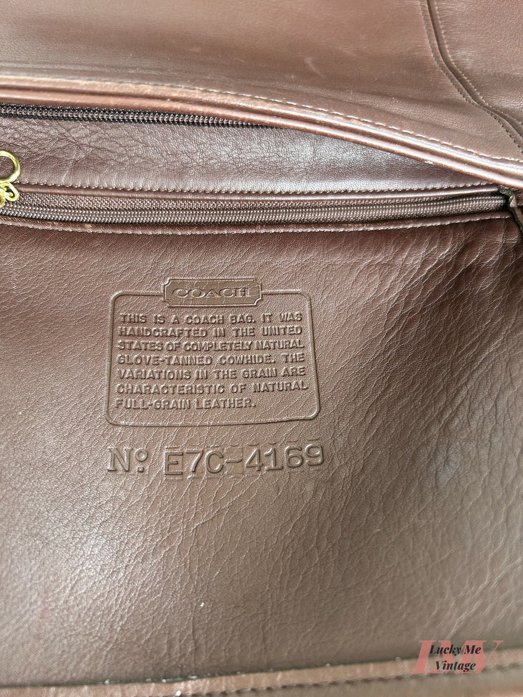 Vintage Coach brown Erickson Bucket Bag