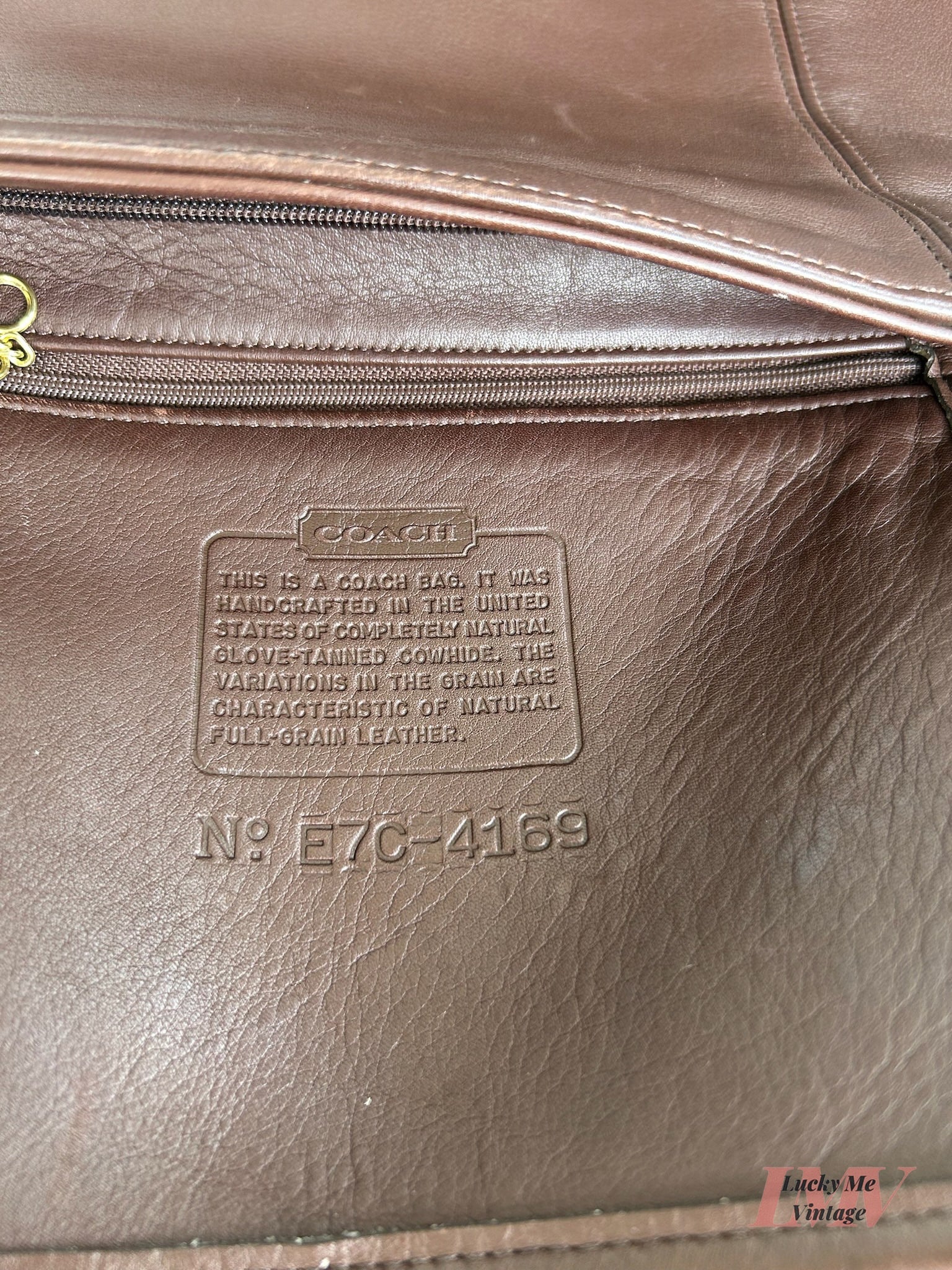 Vintage Coach brown Erickson Bucket Bag