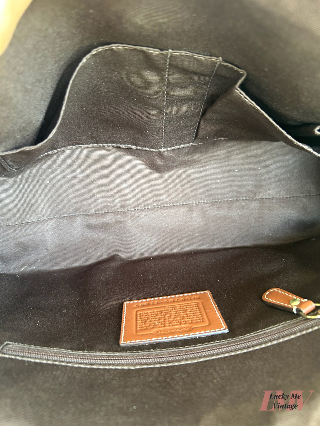 Vintage Coach brown Hampton Medium Carryall Bag
